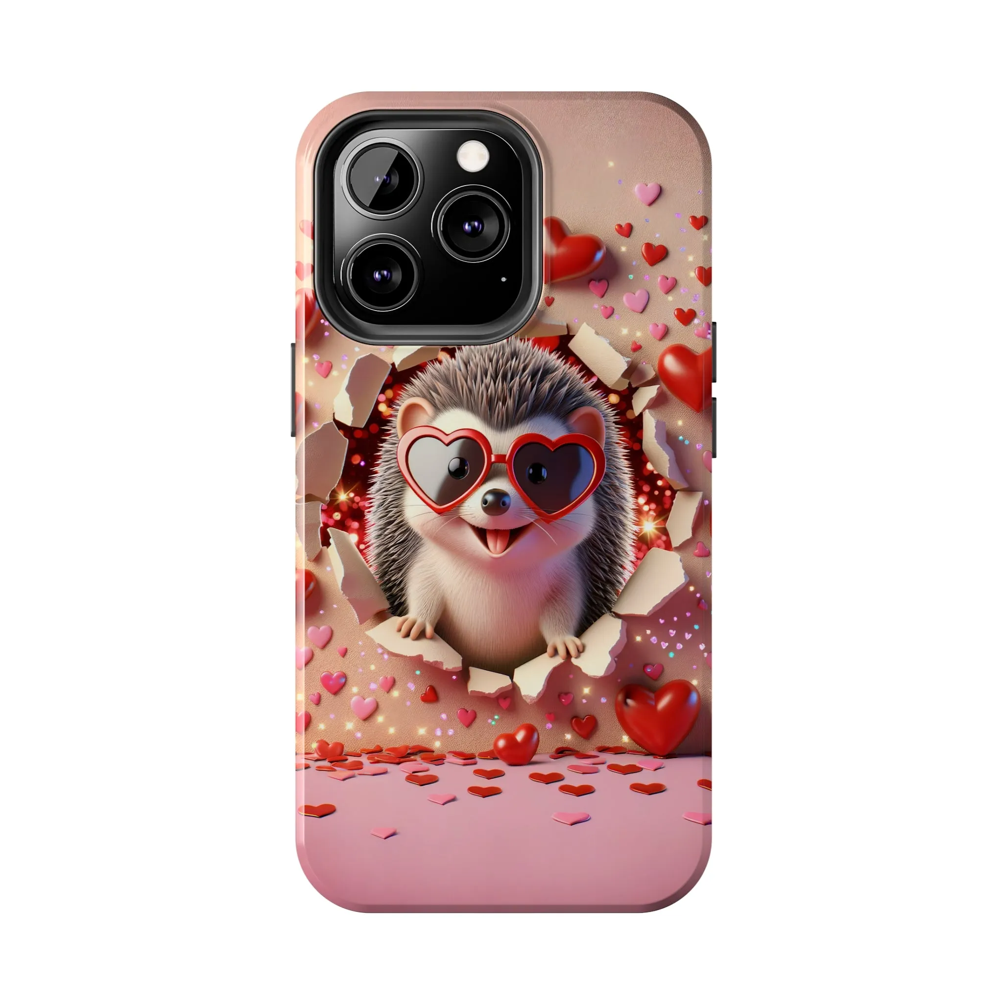 Hole in the wall Hedgehog Digital print Design Tough Phone Case compatible with a large variety of iPhone models, Gift, Phone Case