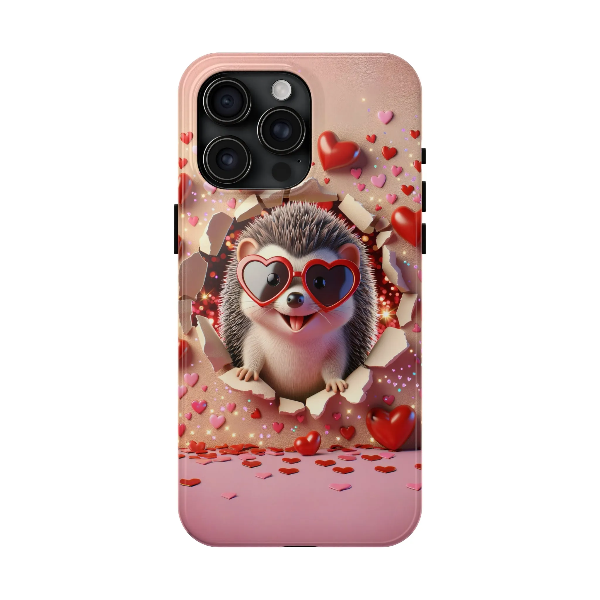 Hole in the wall Hedgehog Digital print Design Tough Phone Case compatible with a large variety of iPhone models, Gift, Phone Case