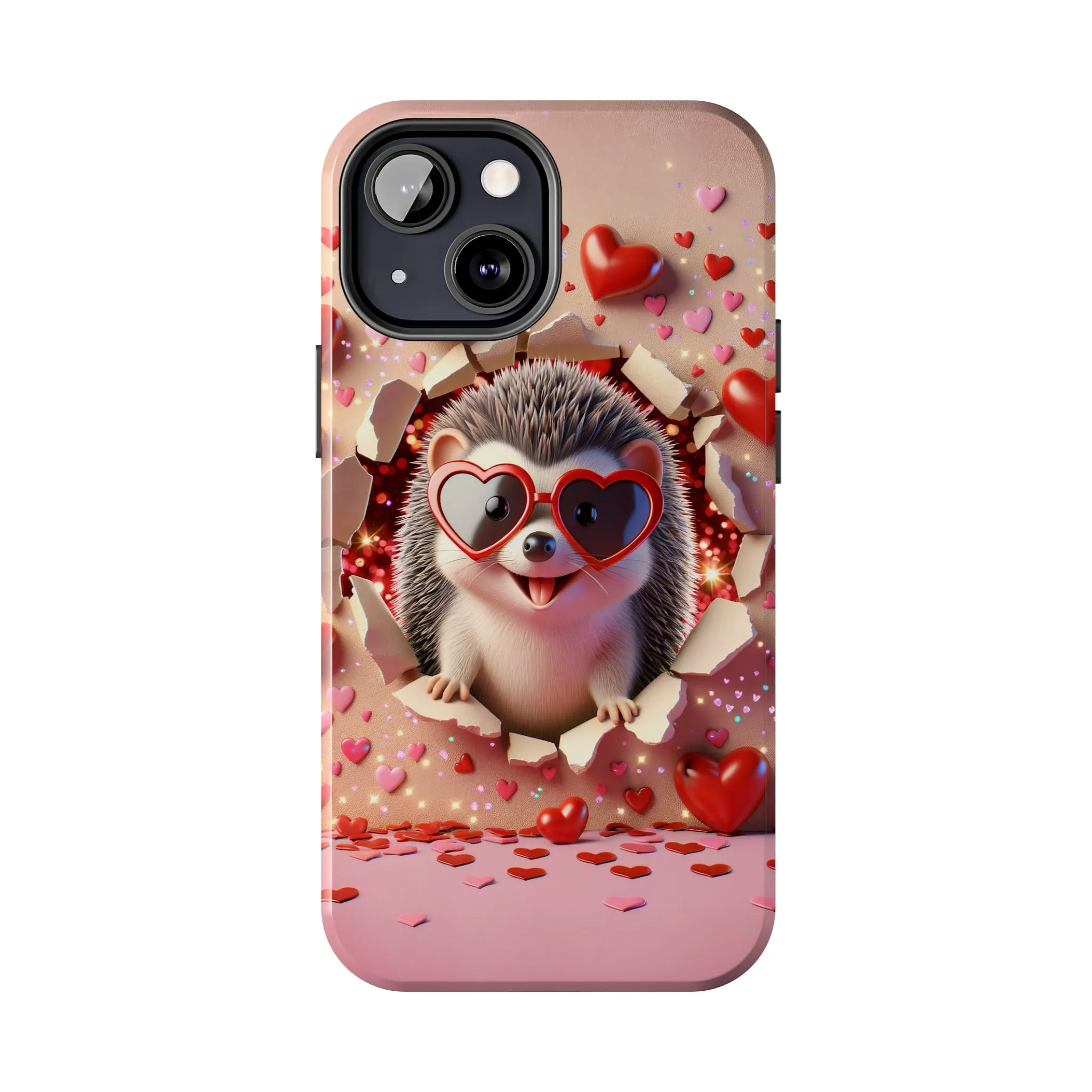 Hole in the wall Hedgehog Digital print Design Tough Phone Case compatible with a large variety of iPhone models, Gift, Phone Case