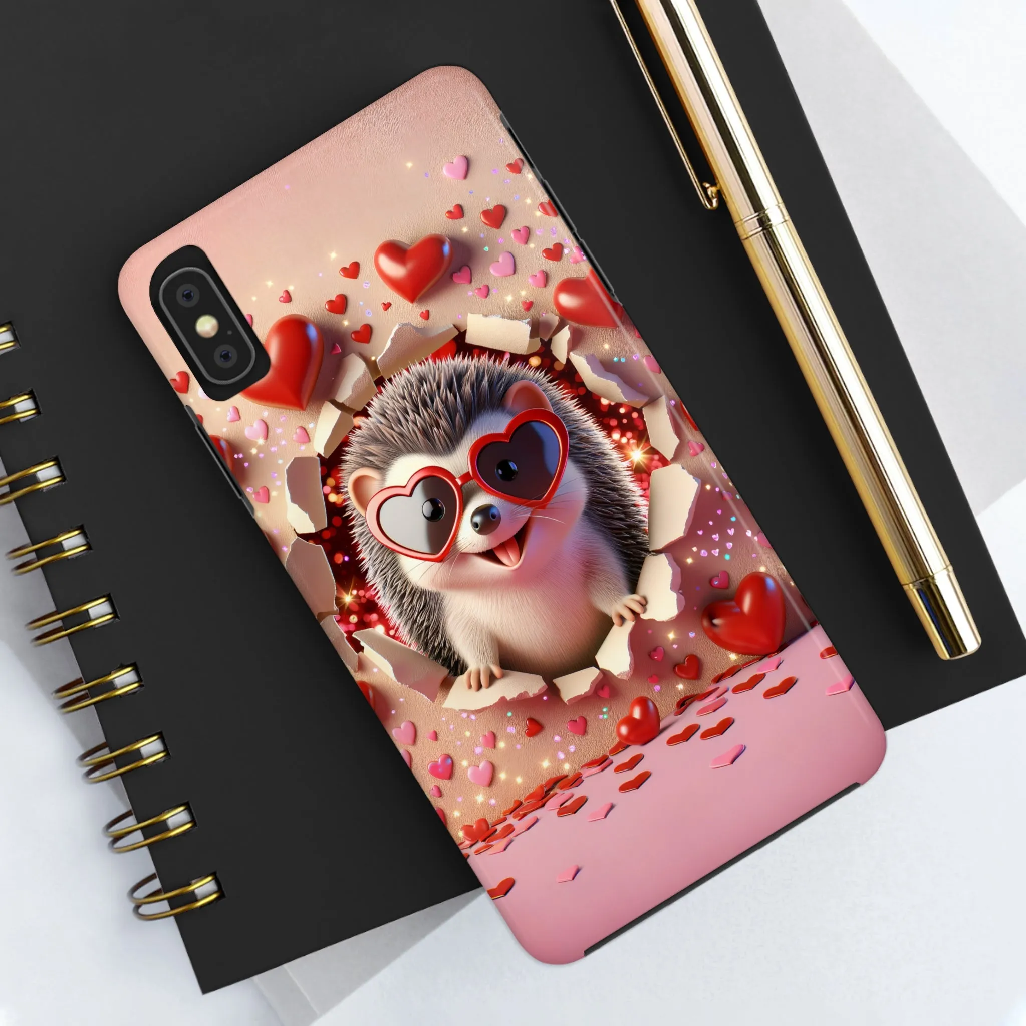 Hole in the wall Hedgehog Digital print Design Tough Phone Case compatible with a large variety of iPhone models, Gift, Phone Case