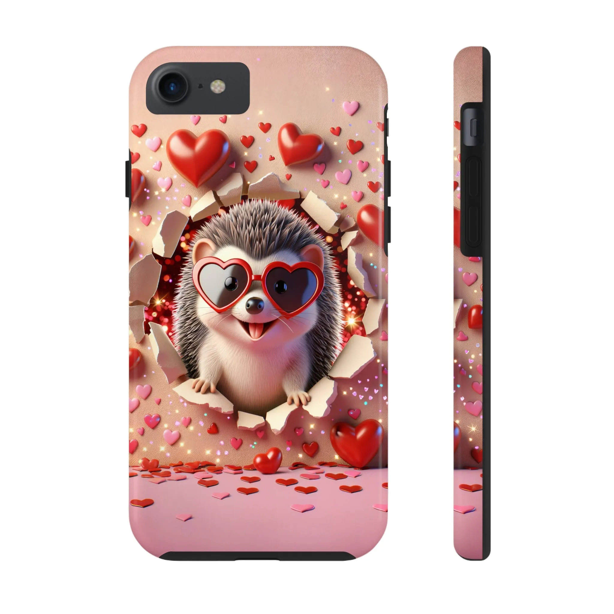 Hole in the wall Hedgehog Digital print Design Tough Phone Case compatible with a large variety of iPhone models, Gift, Phone Case