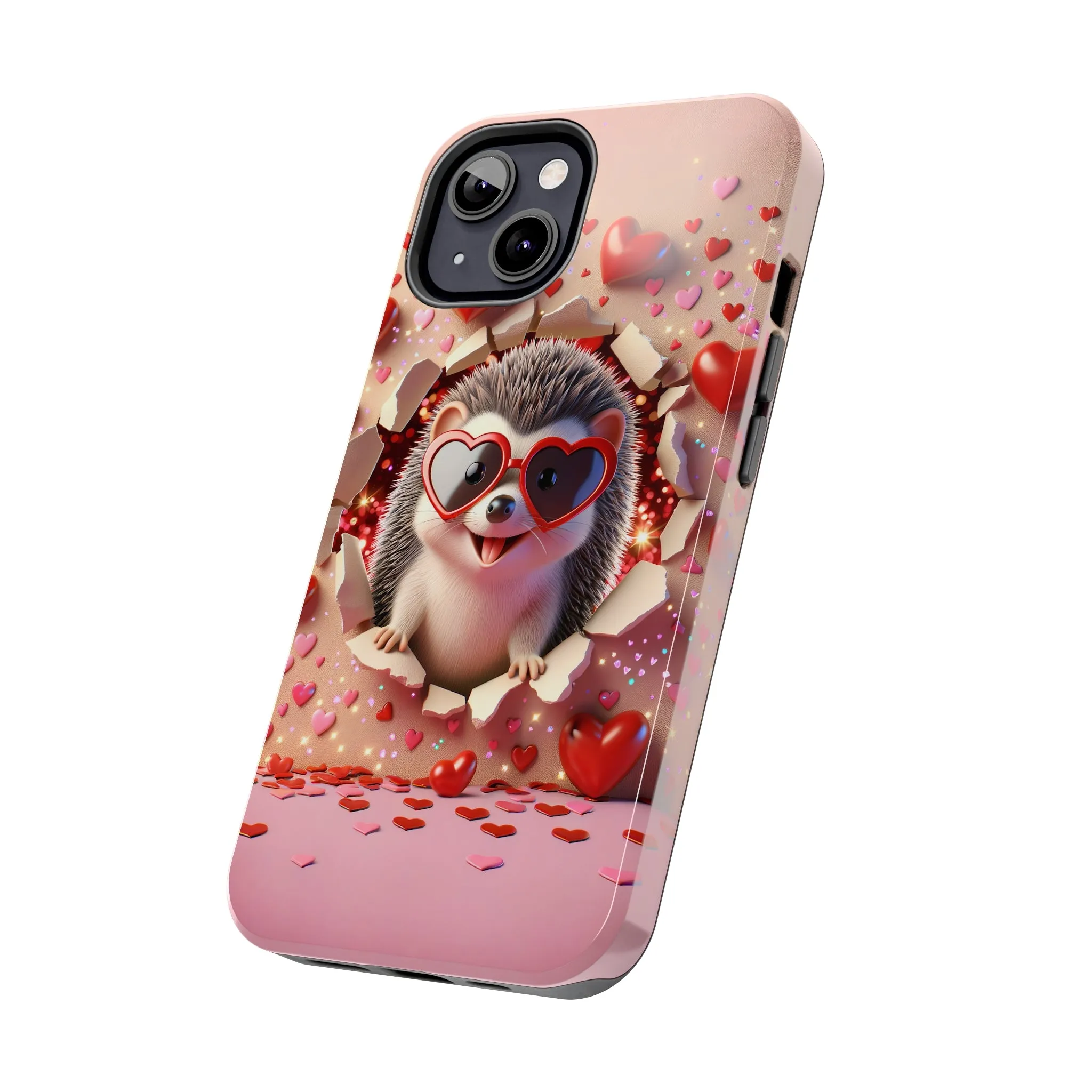 Hole in the wall Hedgehog Digital print Design Tough Phone Case compatible with a large variety of iPhone models, Gift, Phone Case