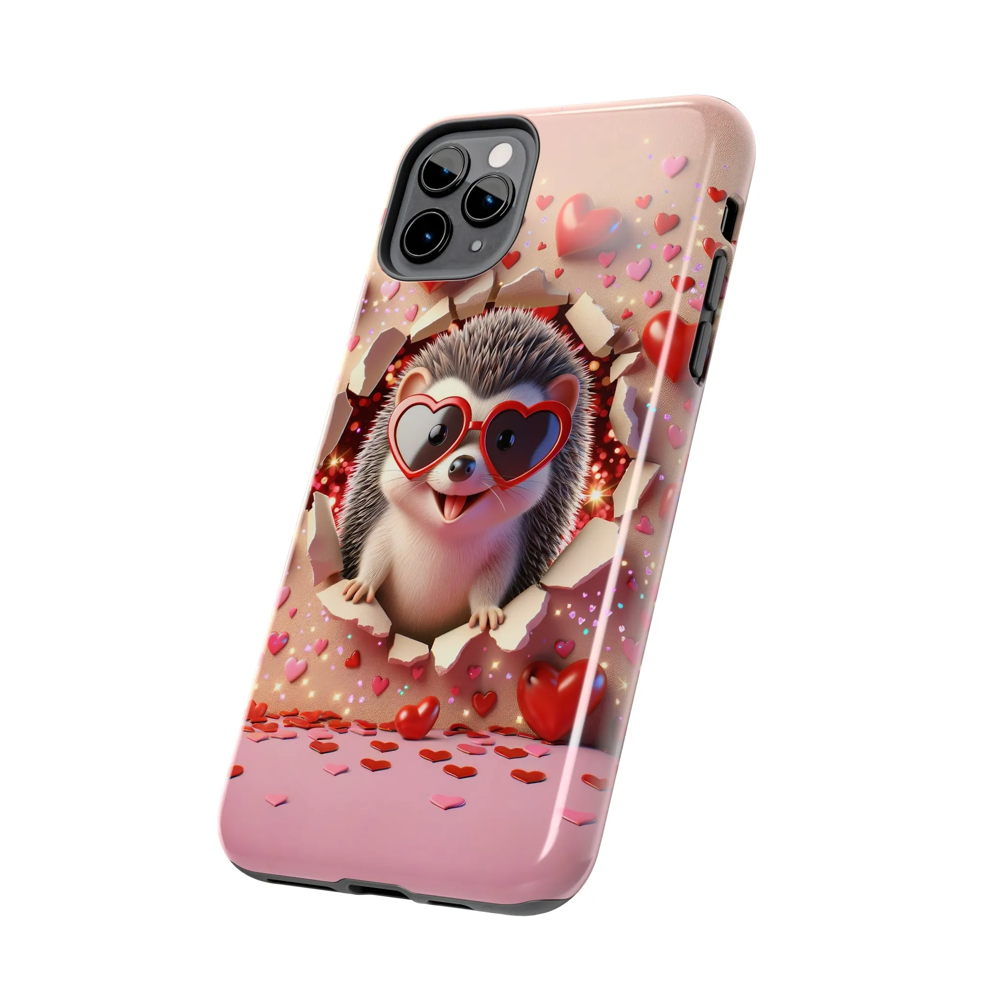 Hole in the wall Hedgehog Digital print Design Tough Phone Case compatible with a large variety of iPhone models, Gift, Phone Case