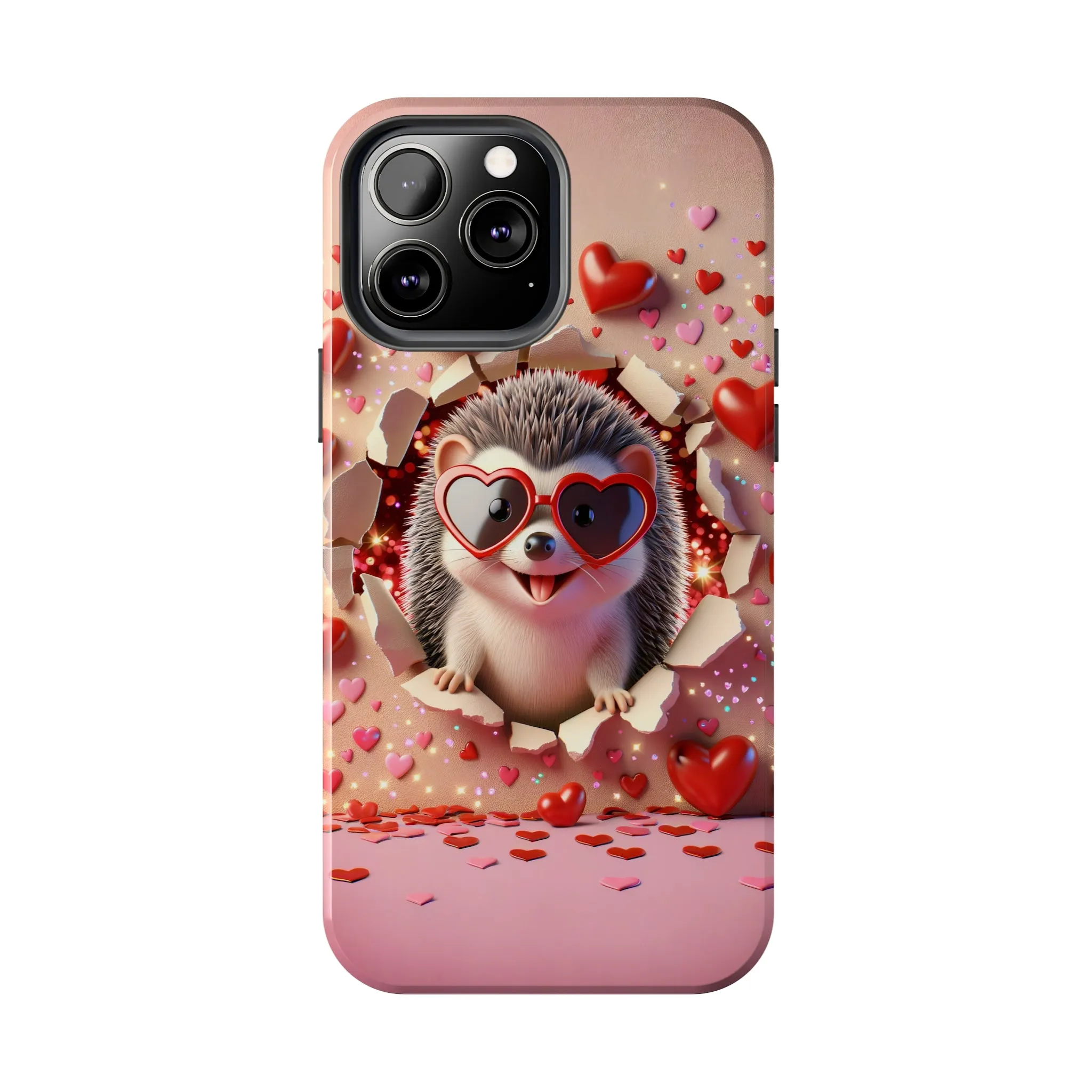 Hole in the wall Hedgehog Digital print Design Tough Phone Case compatible with a large variety of iPhone models, Gift, Phone Case