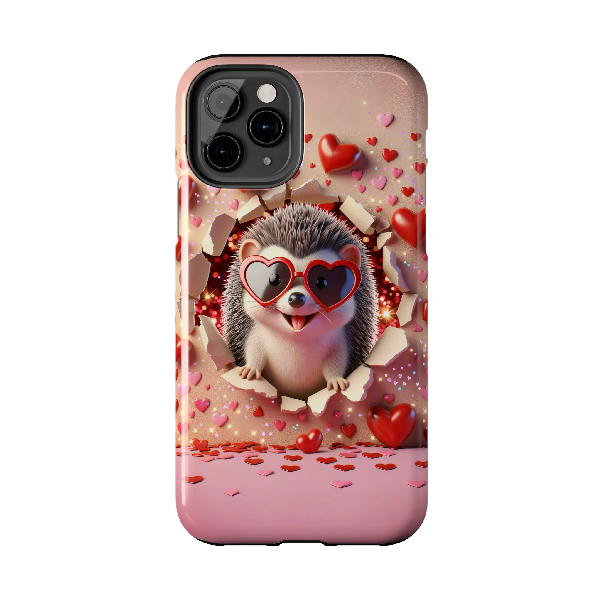 Hole in the wall Hedgehog Digital print Design Tough Phone Case compatible with a large variety of iPhone models, Gift, Phone Case