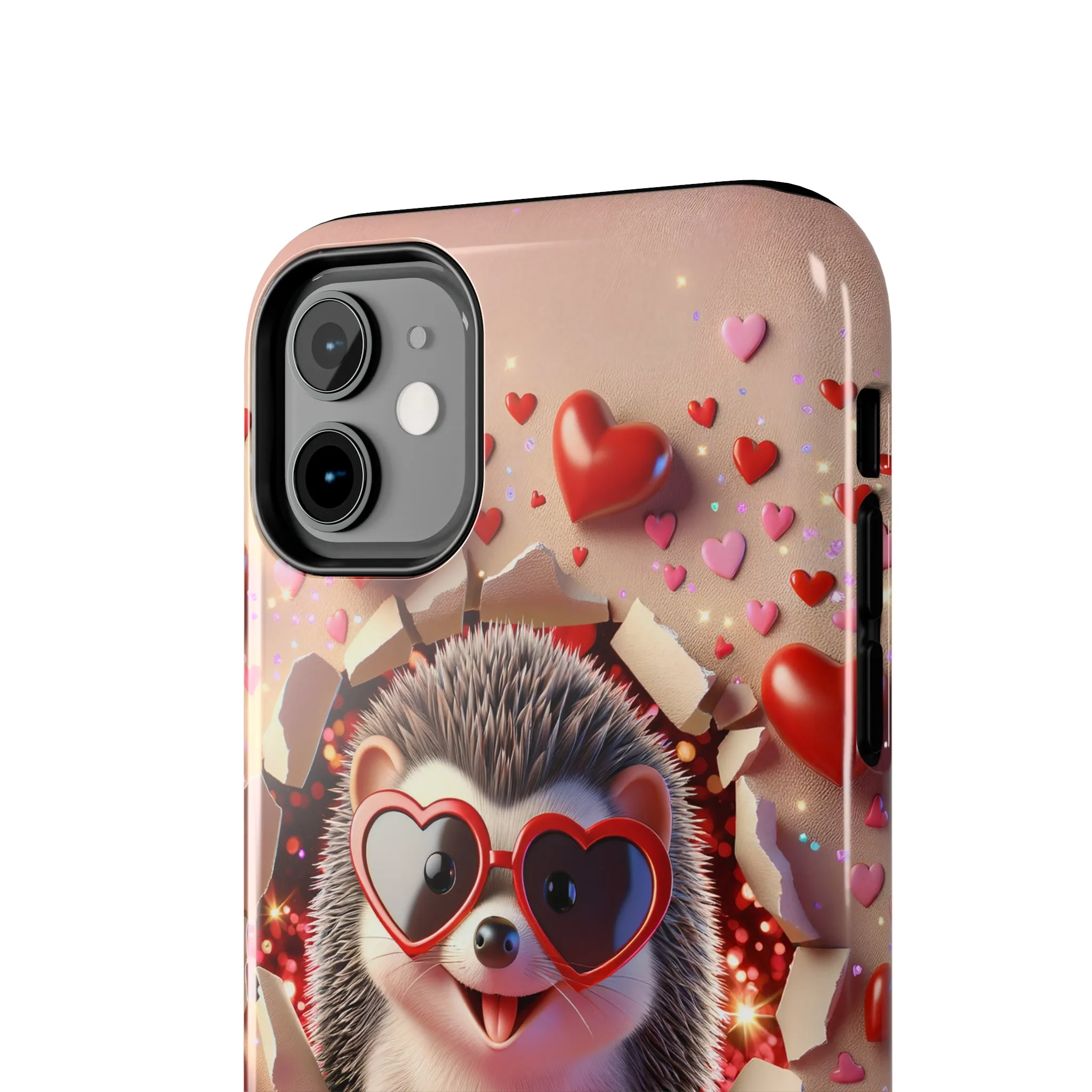 Hole in the wall Hedgehog Digital print Design Tough Phone Case compatible with a large variety of iPhone models, Gift, Phone Case