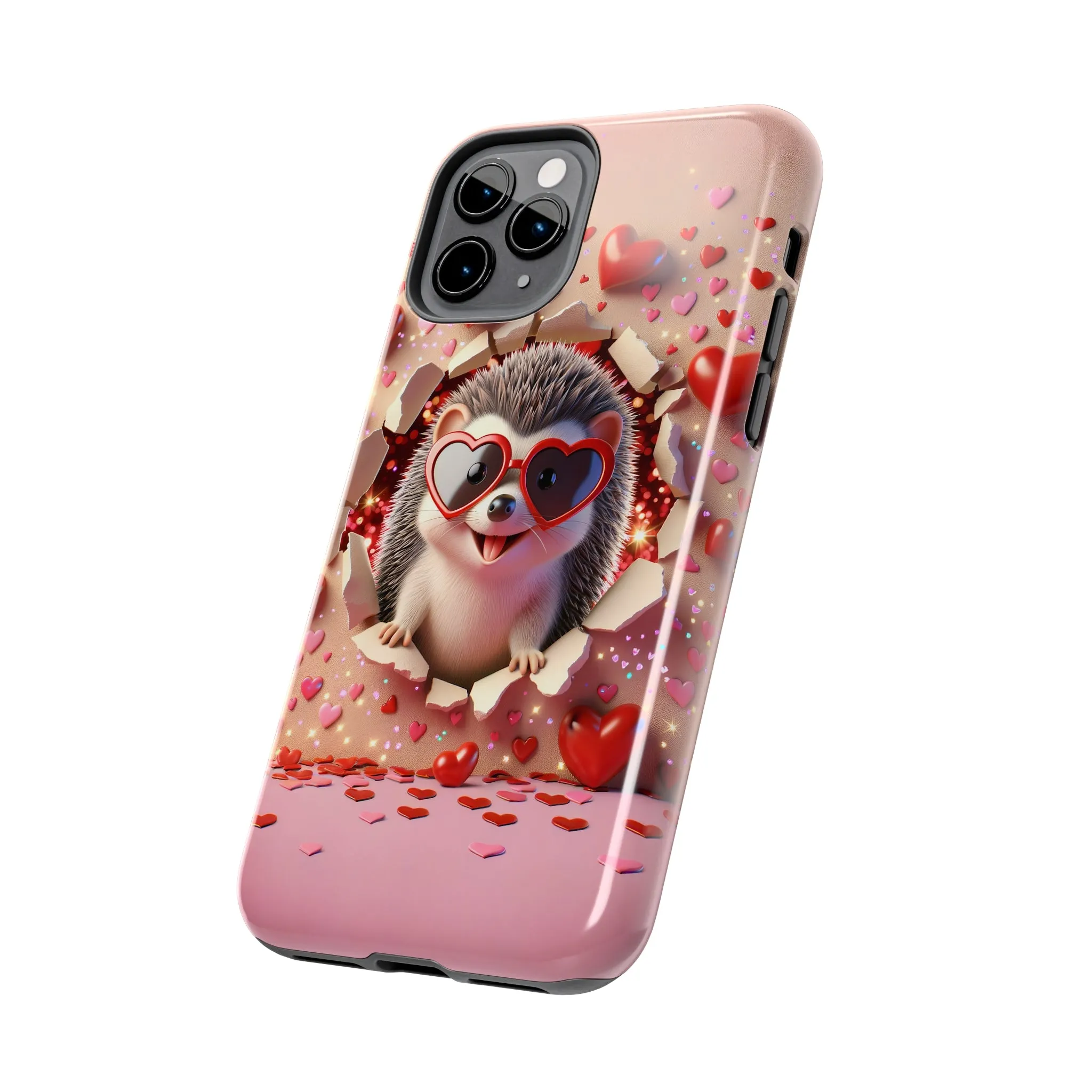 Hole in the wall Hedgehog Digital print Design Tough Phone Case compatible with a large variety of iPhone models, Gift, Phone Case