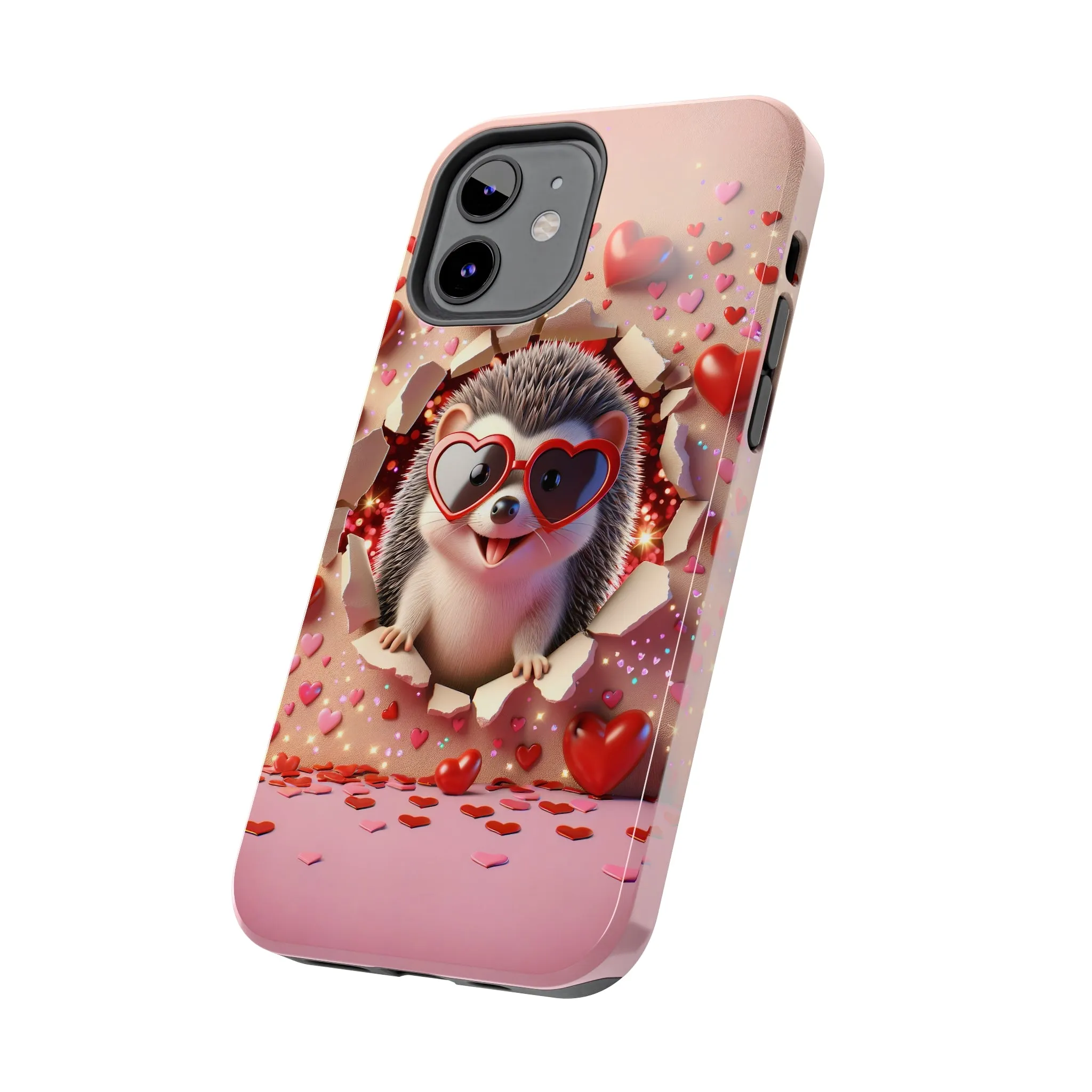 Hole in the wall Hedgehog Digital print Design Tough Phone Case compatible with a large variety of iPhone models, Gift, Phone Case