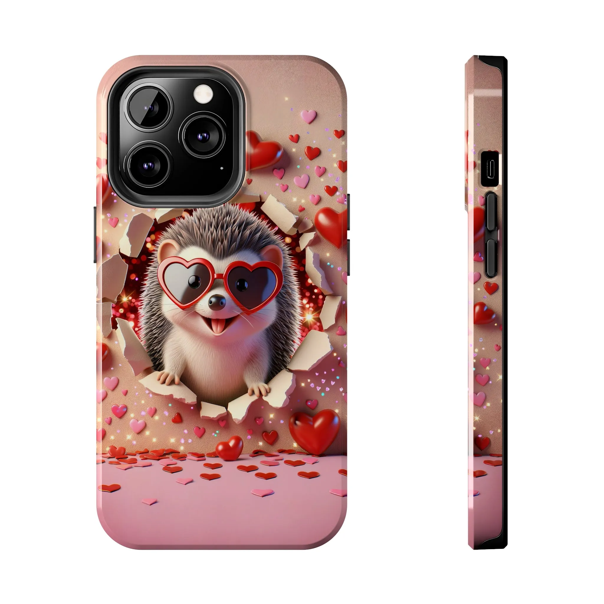 Hole in the wall Hedgehog Digital print Design Tough Phone Case compatible with a large variety of iPhone models, Gift, Phone Case