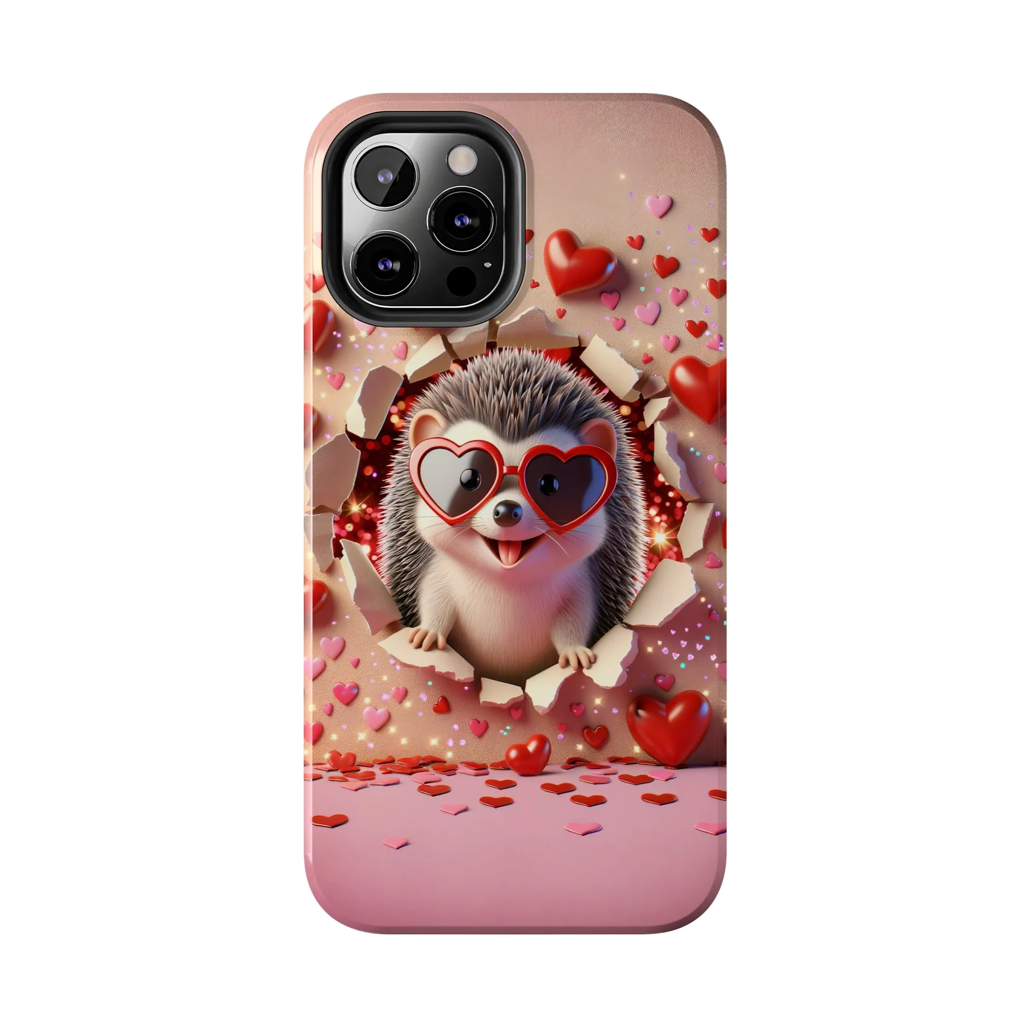 Hole in the wall Hedgehog Digital print Design Tough Phone Case compatible with a large variety of iPhone models, Gift, Phone Case