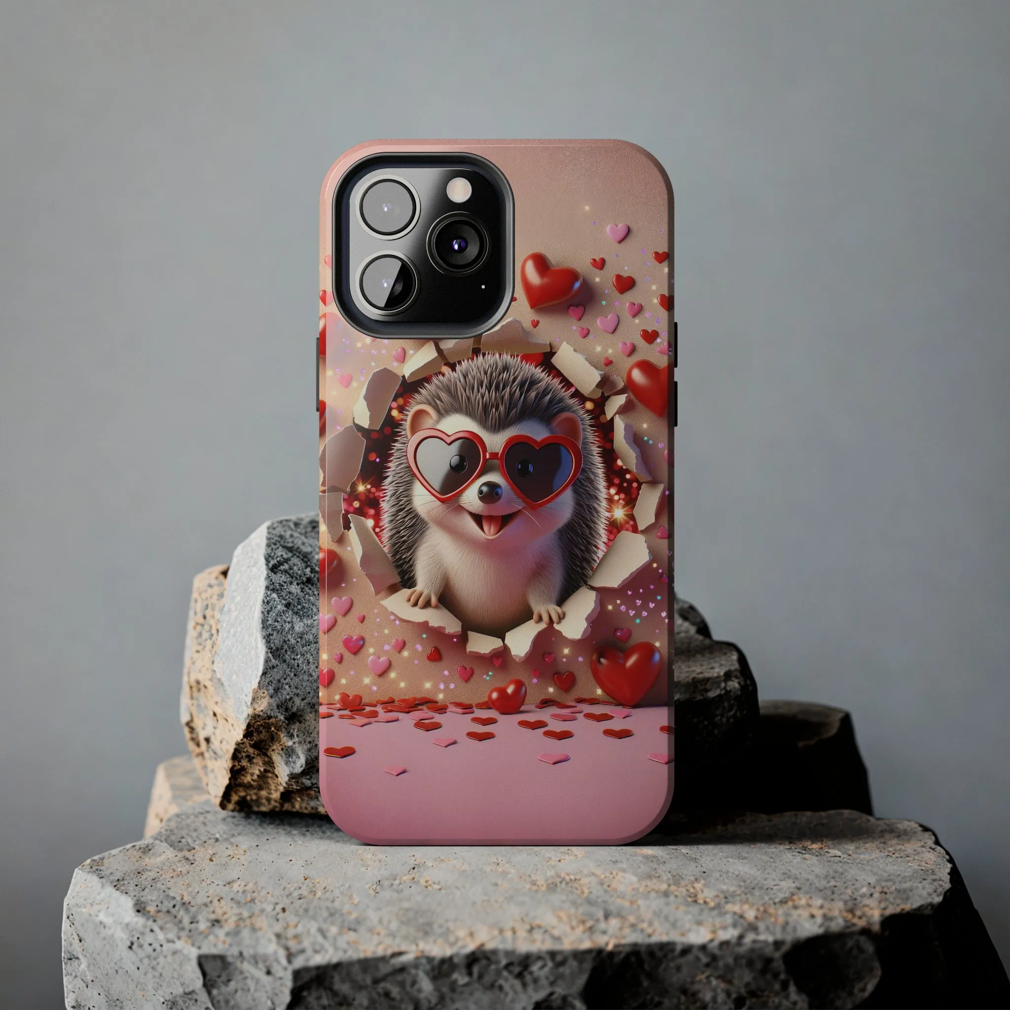 Hole in the wall Hedgehog Digital print Design Tough Phone Case compatible with a large variety of iPhone models, Gift, Phone Case