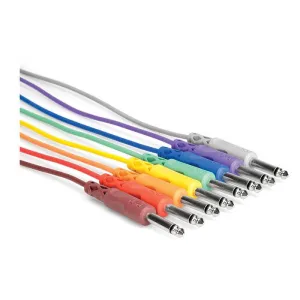 Hosa CPP-845 1/4" Male to 1/4" Male Patchbay Cable 8-Pack - 1.5'