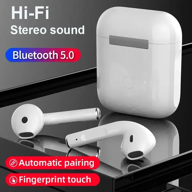 i12 TWS Stereo Wireless 5.0 Bluetooth Earbuds Headset with Charging Box