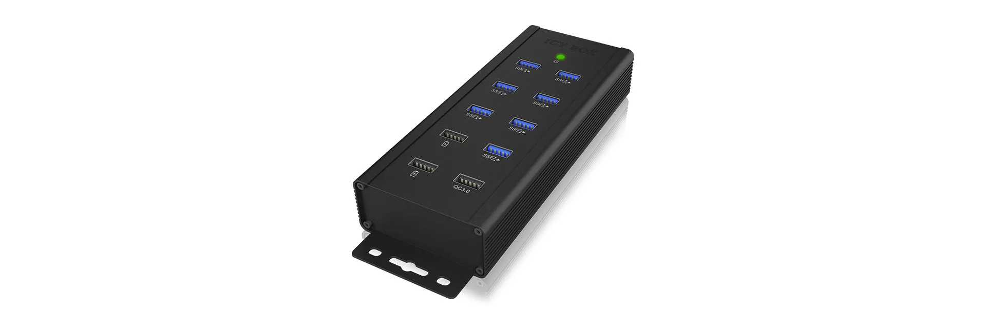 Icy Box Ib-Hub1703-Qc3 Usb 3.0 Hub 7-Port 7Xusb 3.0; 3Xladeanschluss Qc3.0