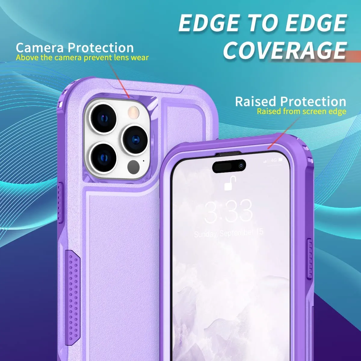 iPhone 14 Pro 5G Case Sturdy Heavy-Duty Tough Rugged Full Body Shockproof Bumper Anti-Scratch Hybrid Cover