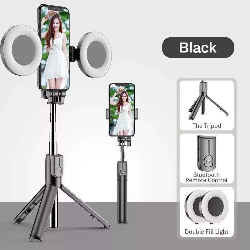 iPhone Selfie Stick with LED Light & Tripod - Ultimate 4-in-1 Capture Tool for Perfect Photos