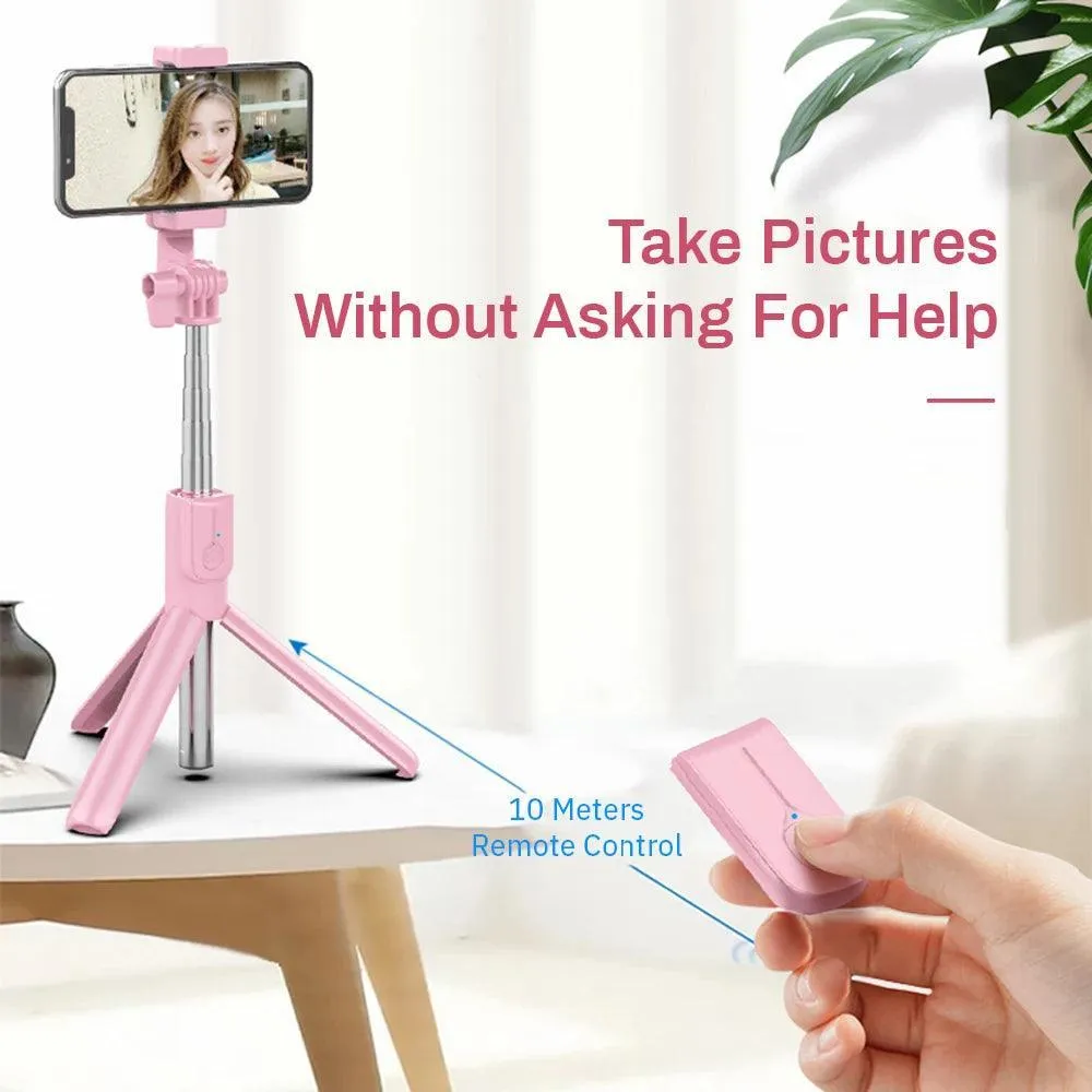 iPhone Selfie Stick with LED Light & Tripod - Ultimate 4-in-1 Capture Tool for Perfect Photos