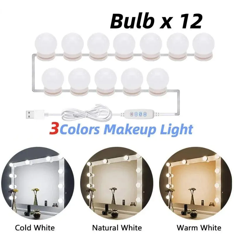 LED Vanity Light Bulbs: Hollywood Glamour USB Dimmable Lighting