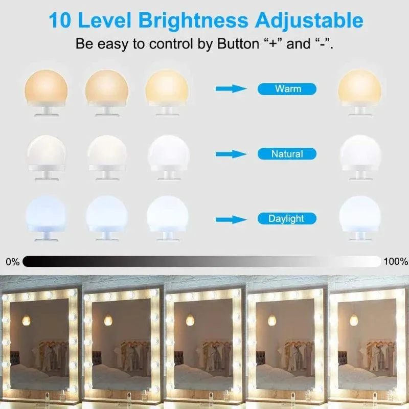 LED Vanity Light Bulbs: Hollywood Glamour USB Dimmable Lighting