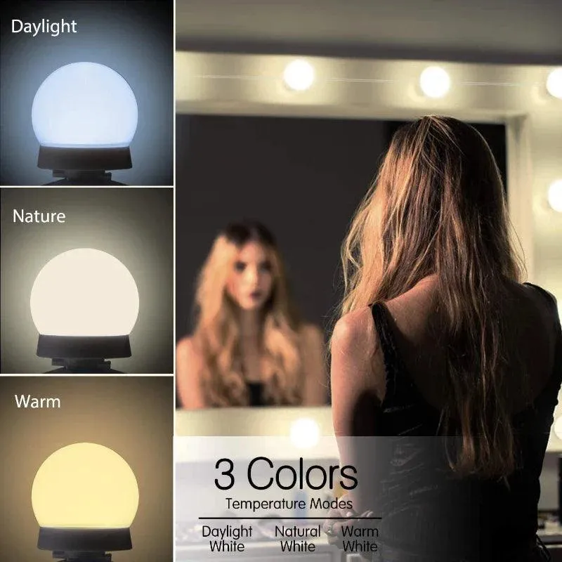 LED Vanity Light Bulbs: Hollywood Glamour USB Dimmable Lighting