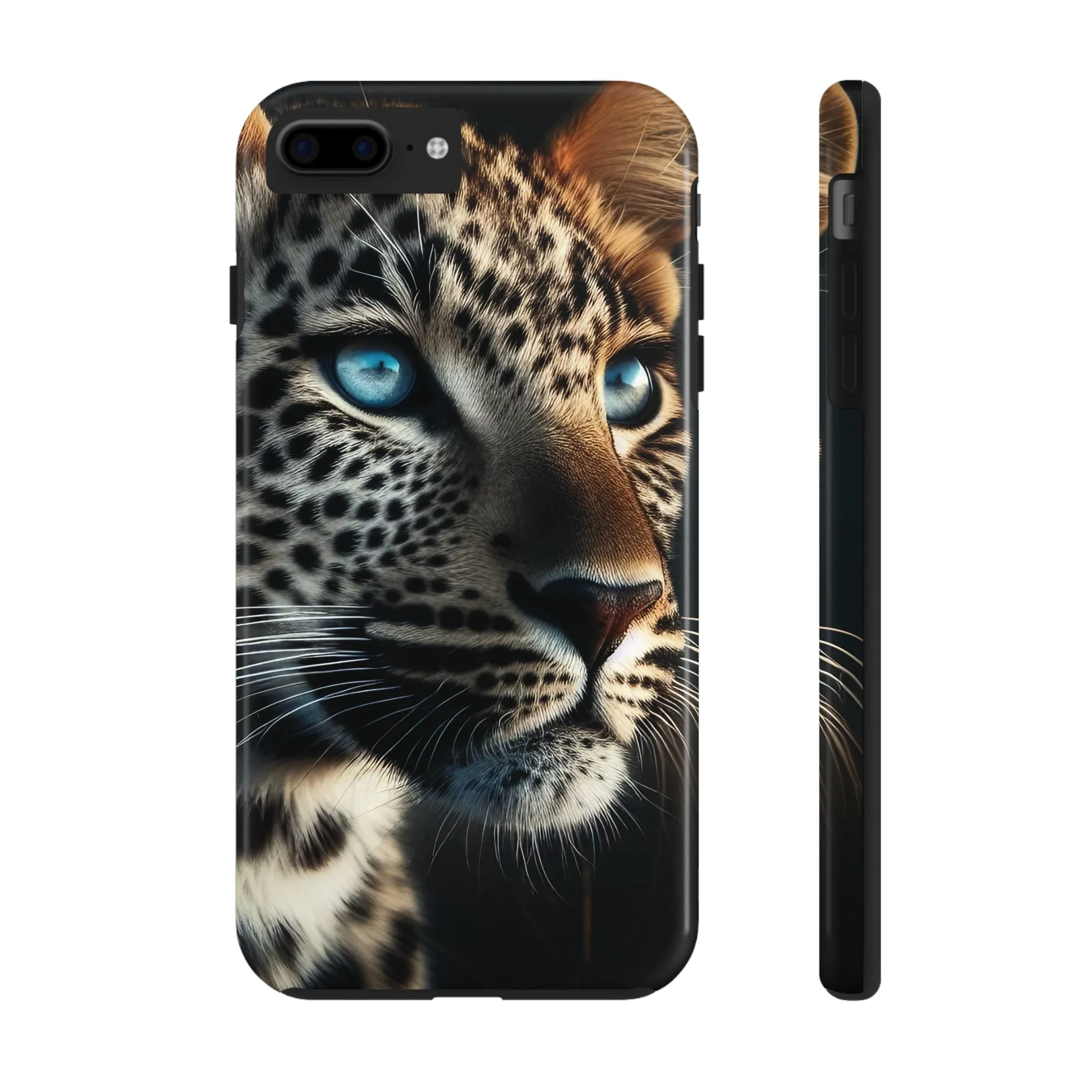 Leopard with blue eyes Design, Colorful Artistic Phone Protector, Durable and Stylish Case for iPhone Series, Protective Case for iPhone Models, Tough iPhone Case