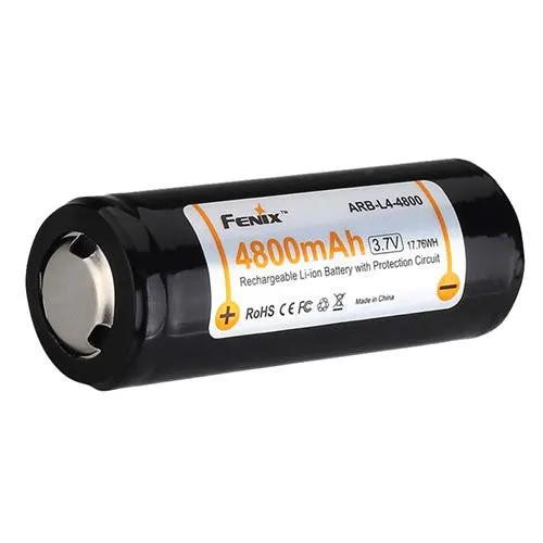 Li-Ion 26650 (3.7V) 4800 mAh Rechargeable Battery