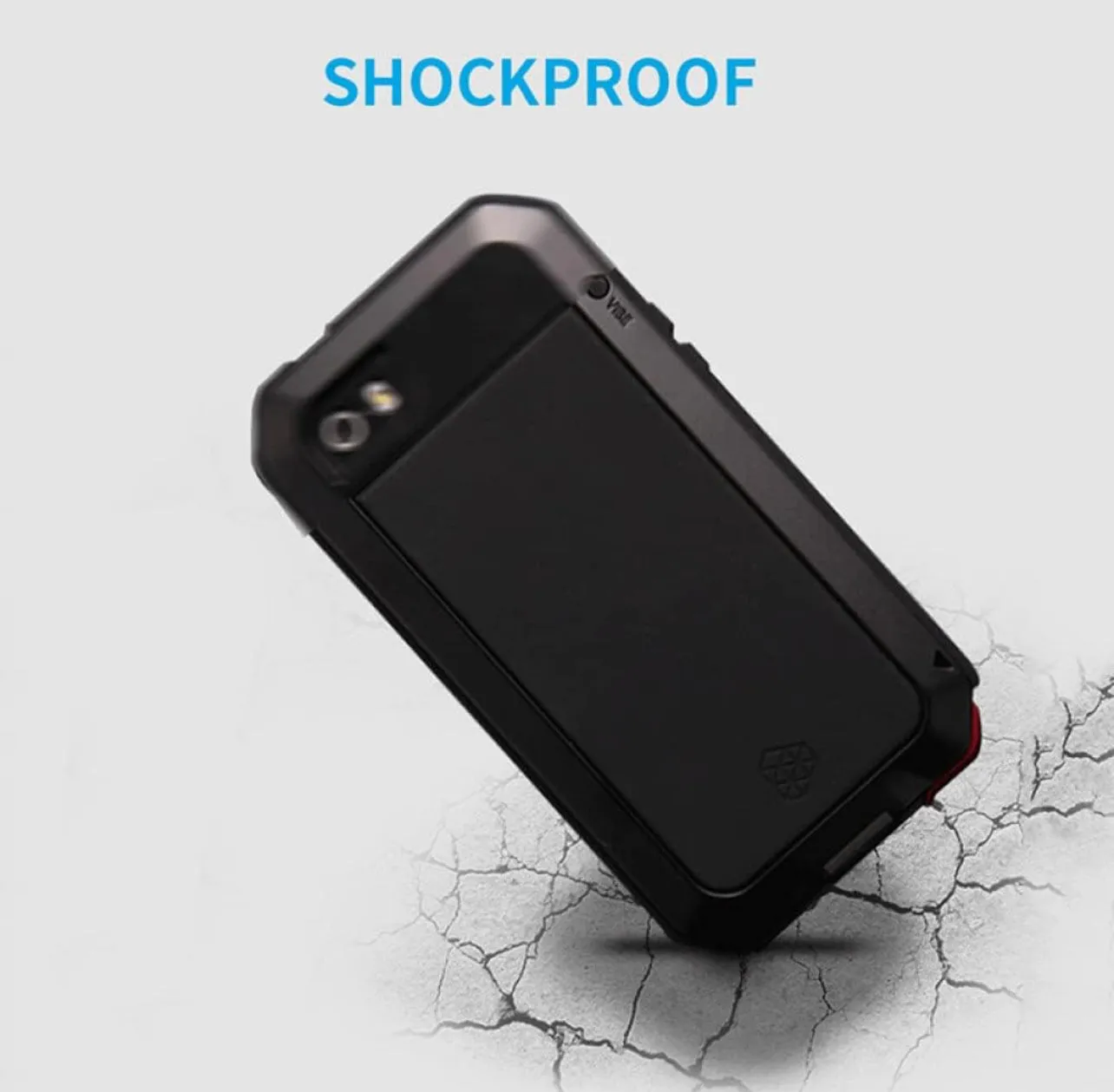 Luxury Doom Armor Life Shock Dropproof Shockproof Metal Aluminum 13 PROMAX RED