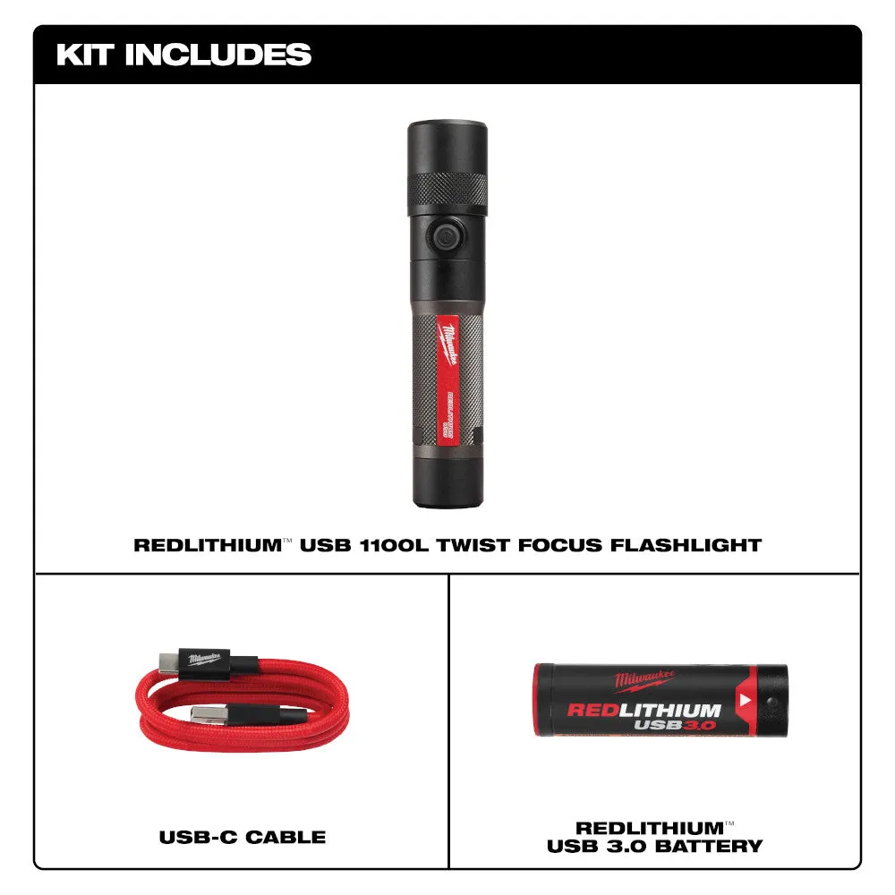 Milwaukee 2191-21FL USB Cordless Jobsite Ear Buds w/ 1100L Flashlight