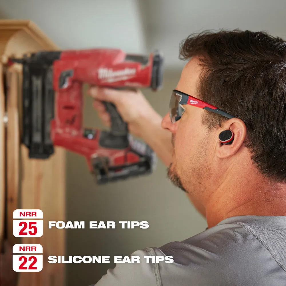 Milwaukee 2191-21HH USB Cordless Jobsite Ear Buds w/ Hard Hat Light