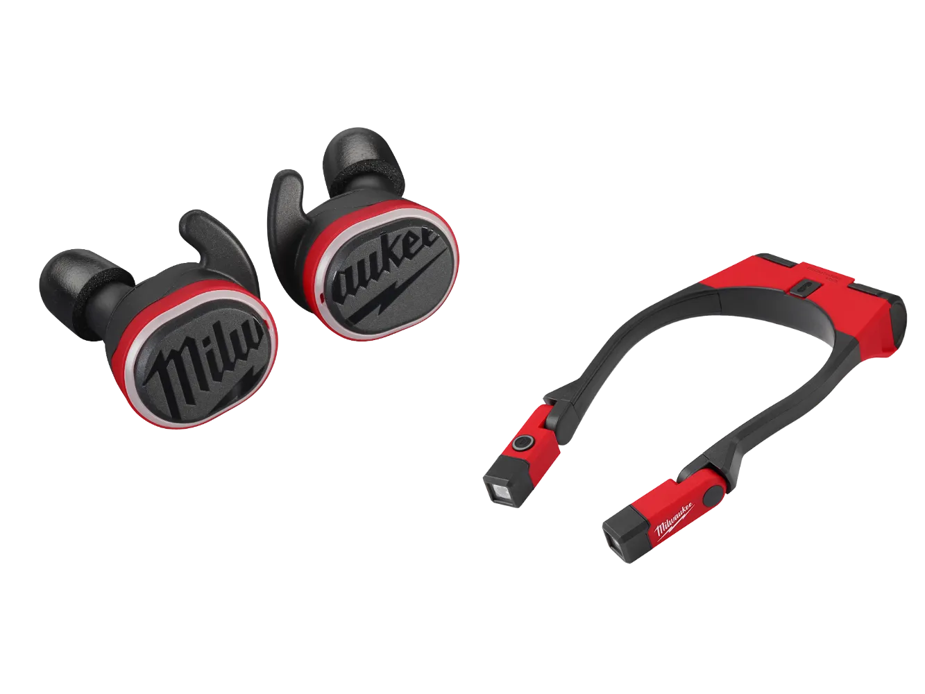 Milwaukee 2191-21NL USB Jobsite Ear Buds w/ 400L Neck Light