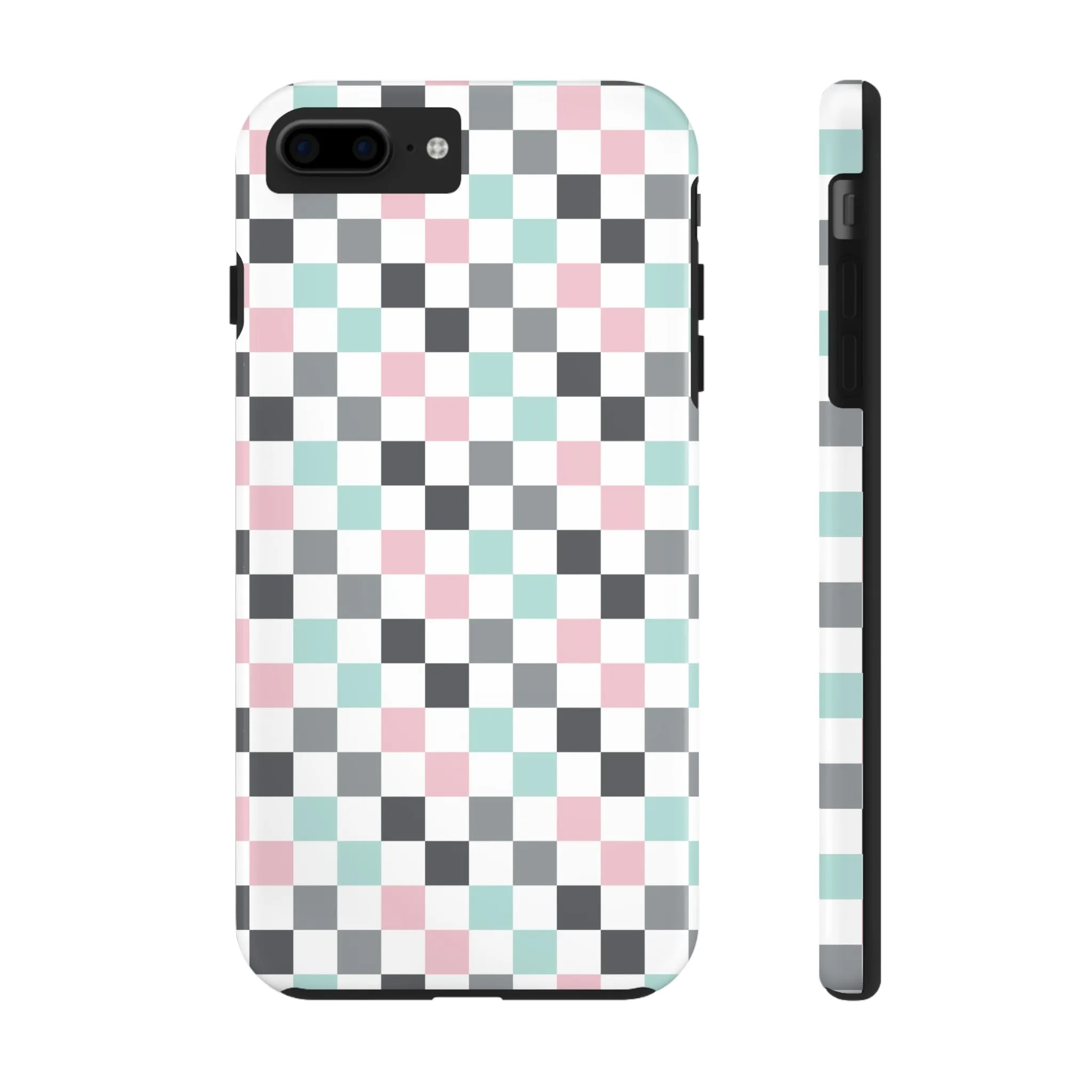 Multicolor Checkerboard print design Tough Phone Case compatible with a large variety of iphone models