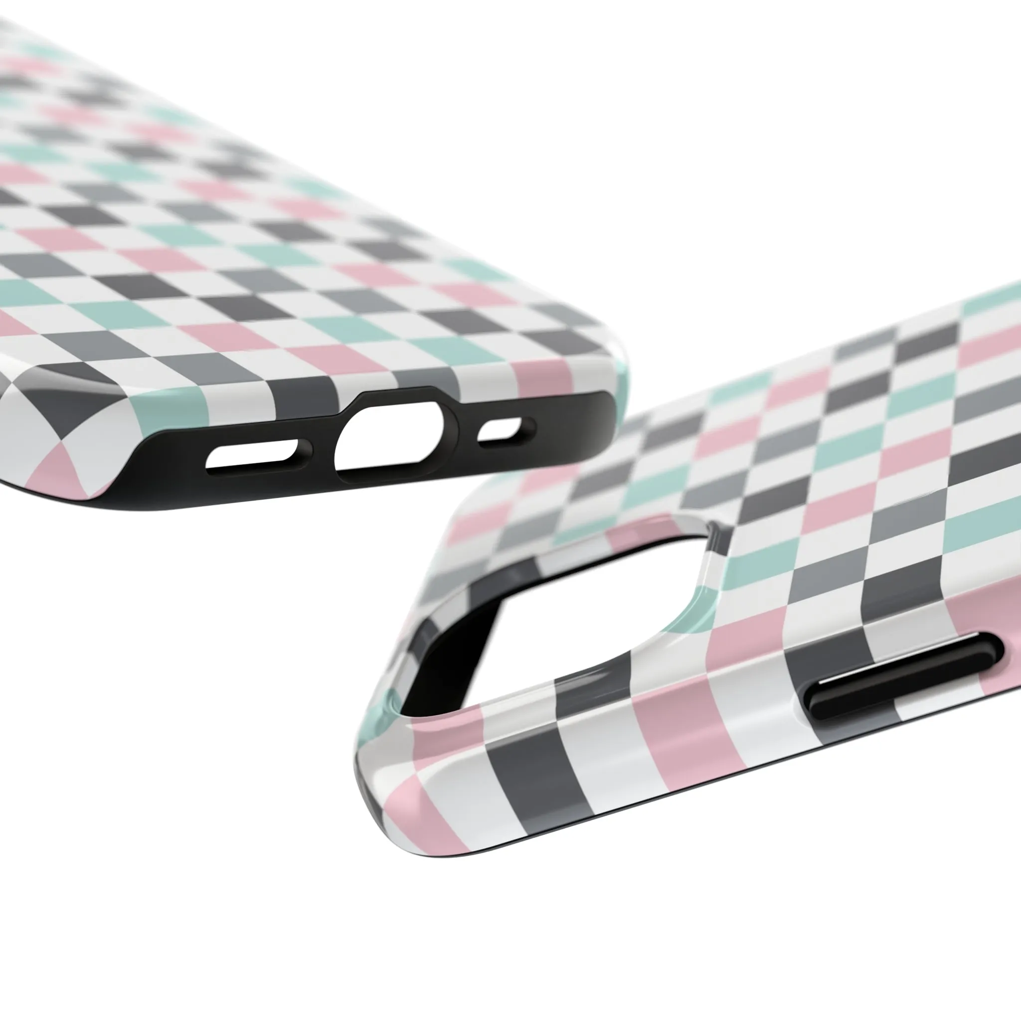 Multicolor Checkerboard print design Tough Phone Case compatible with a large variety of iphone models