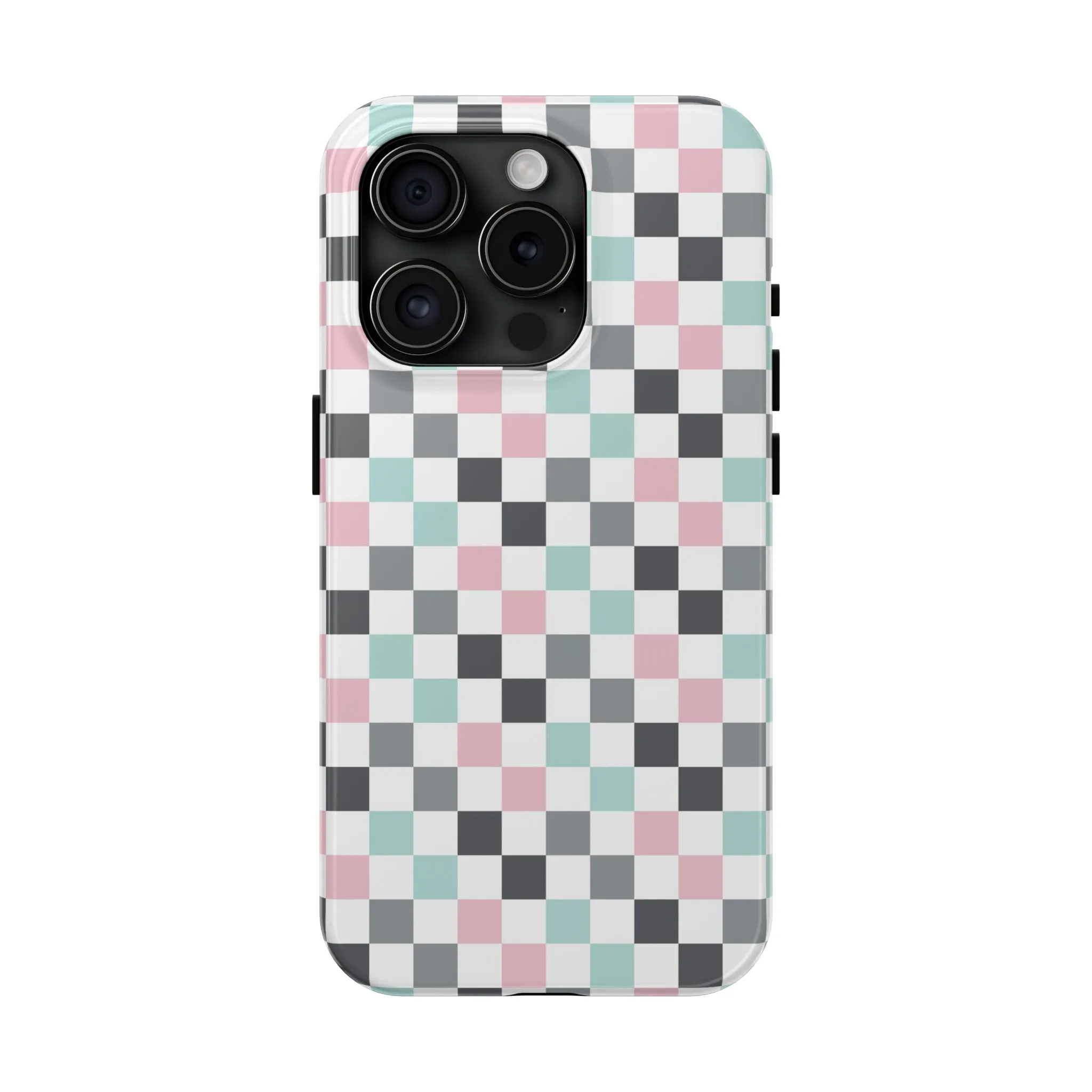 Multicolor Checkerboard print design Tough Phone Case compatible with a large variety of iphone models