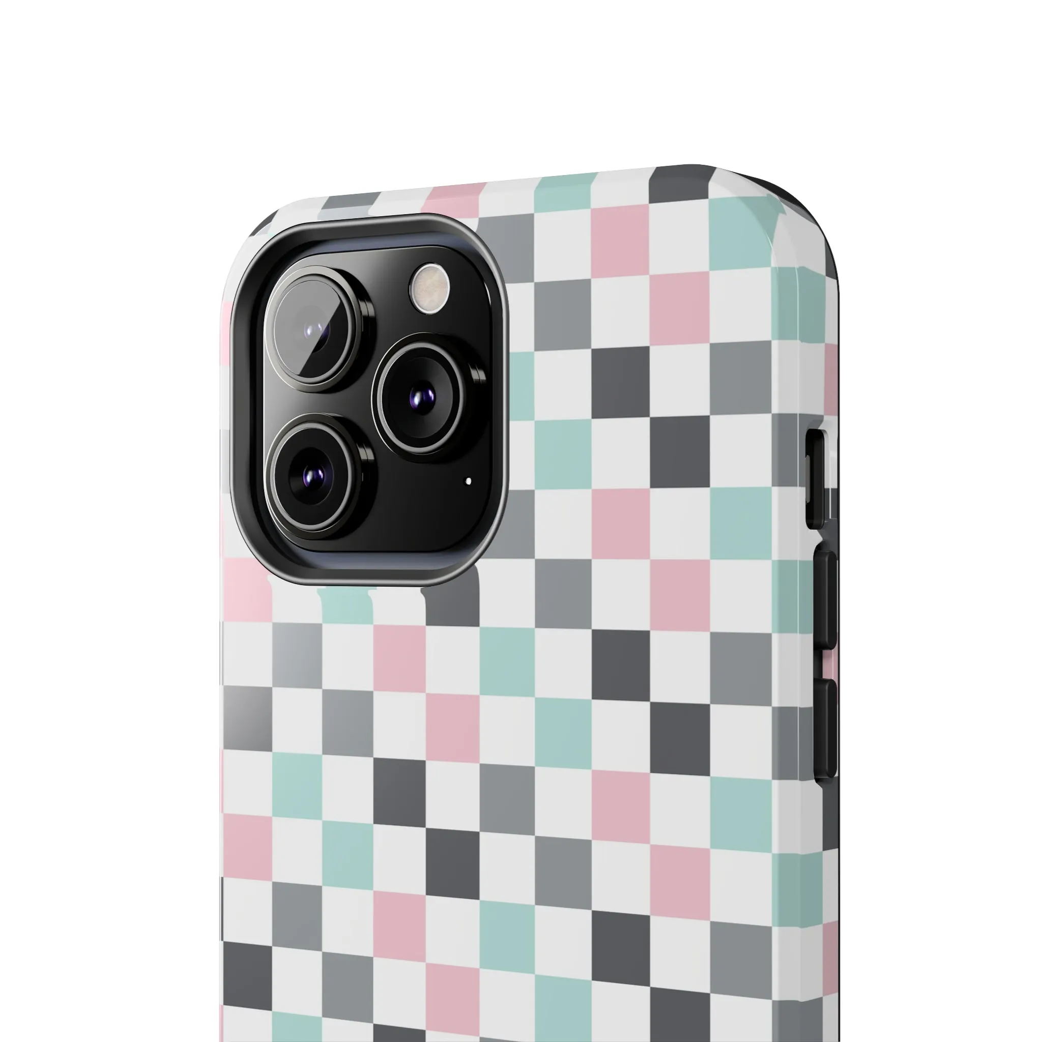 Multicolor Checkerboard print design Tough Phone Case compatible with a large variety of iphone models