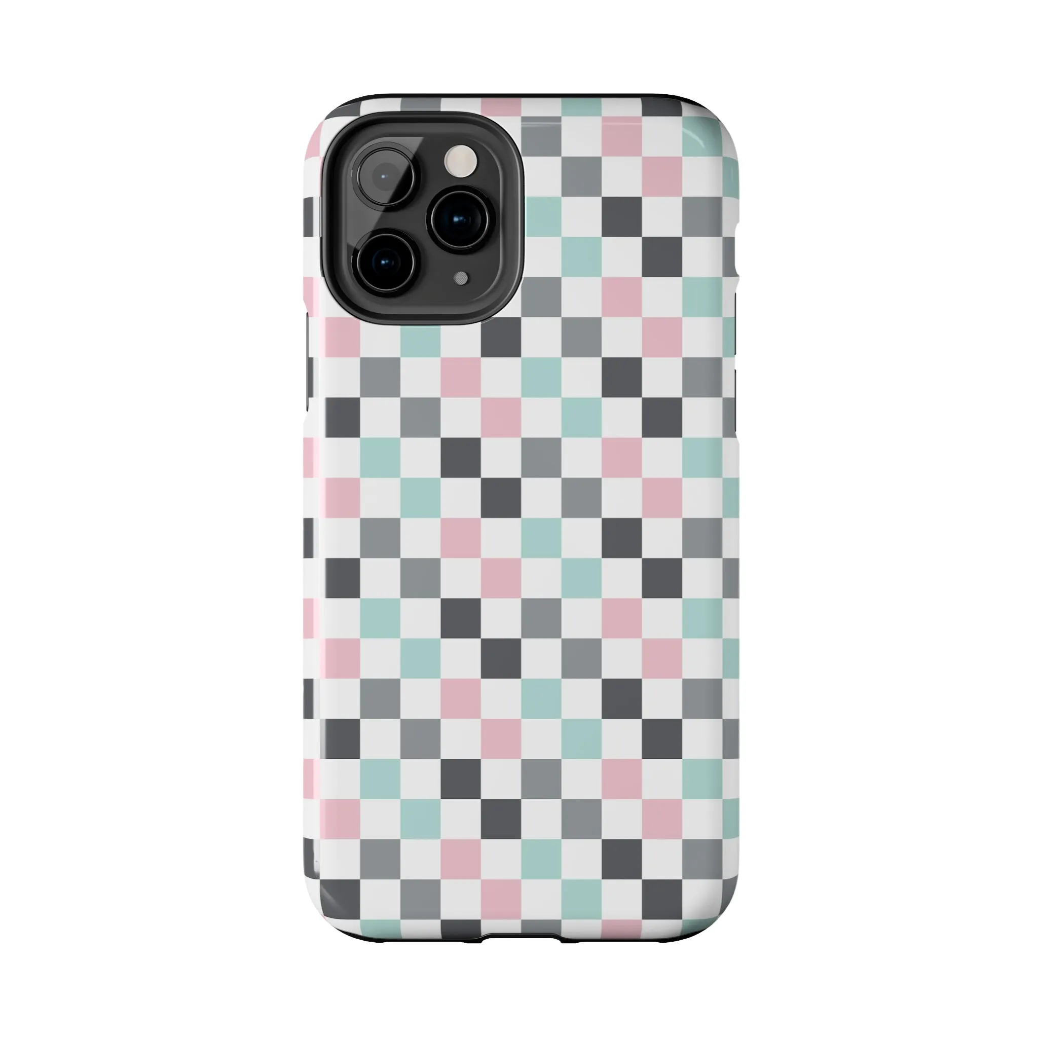 Multicolor Checkerboard print design Tough Phone Case compatible with a large variety of iphone models