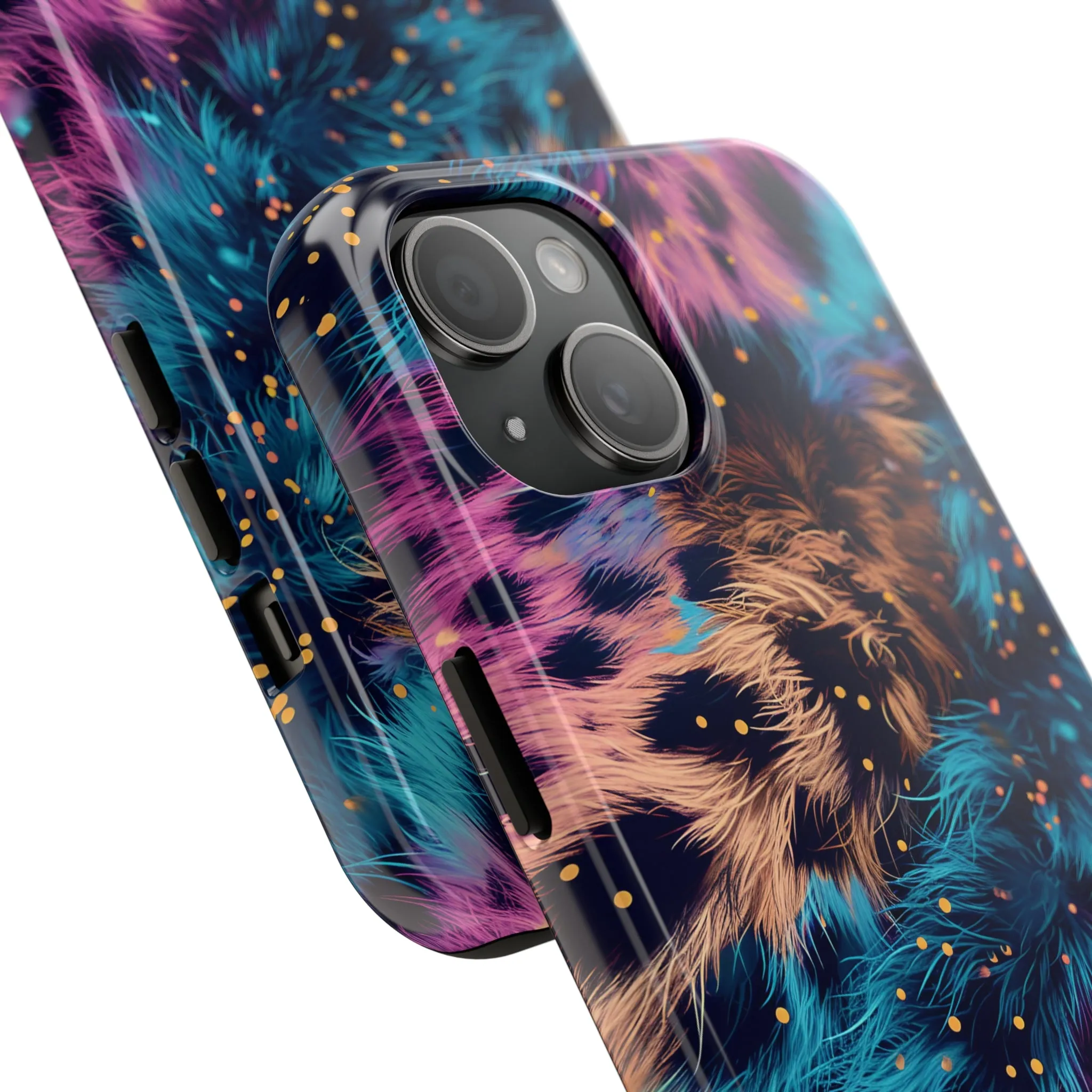 Multicolor unique leopard Pattern Design Tough Phone Case compatible with a large variety of iPhone models, Gift, Phone Case