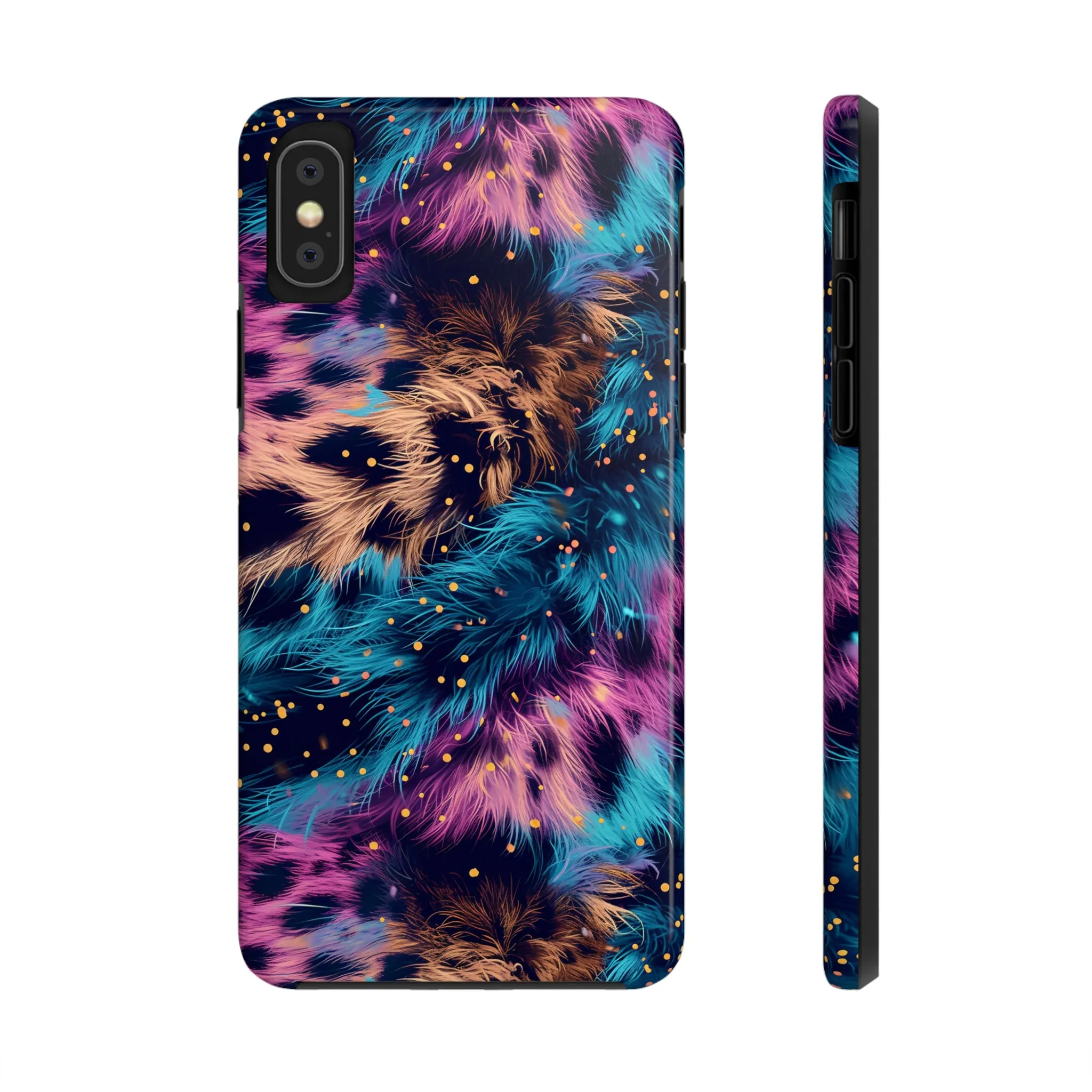 Multicolor unique leopard Pattern Design Tough Phone Case compatible with a large variety of iPhone models, Gift, Phone Case