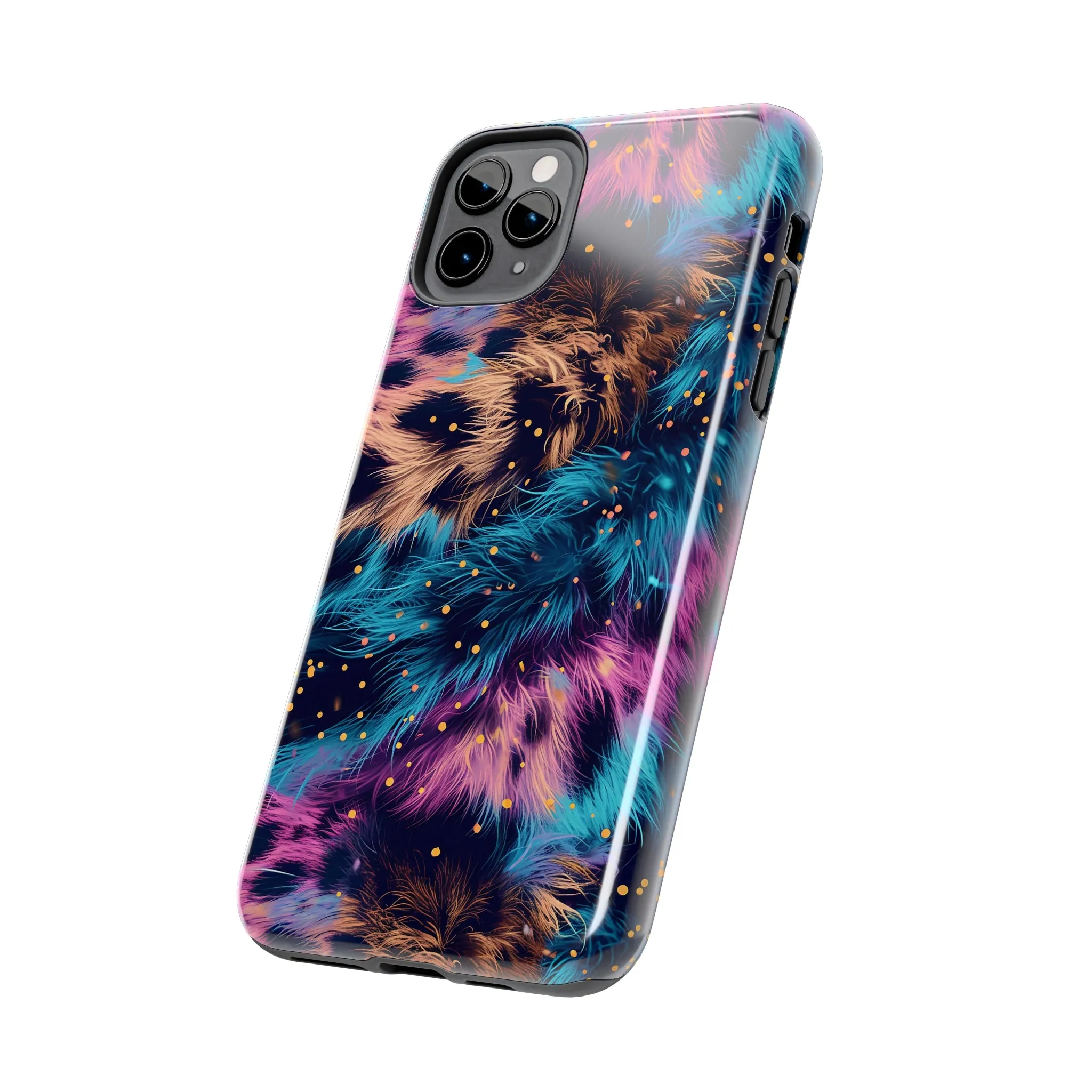 Multicolor unique leopard Pattern Design Tough Phone Case compatible with a large variety of iPhone models, Gift, Phone Case