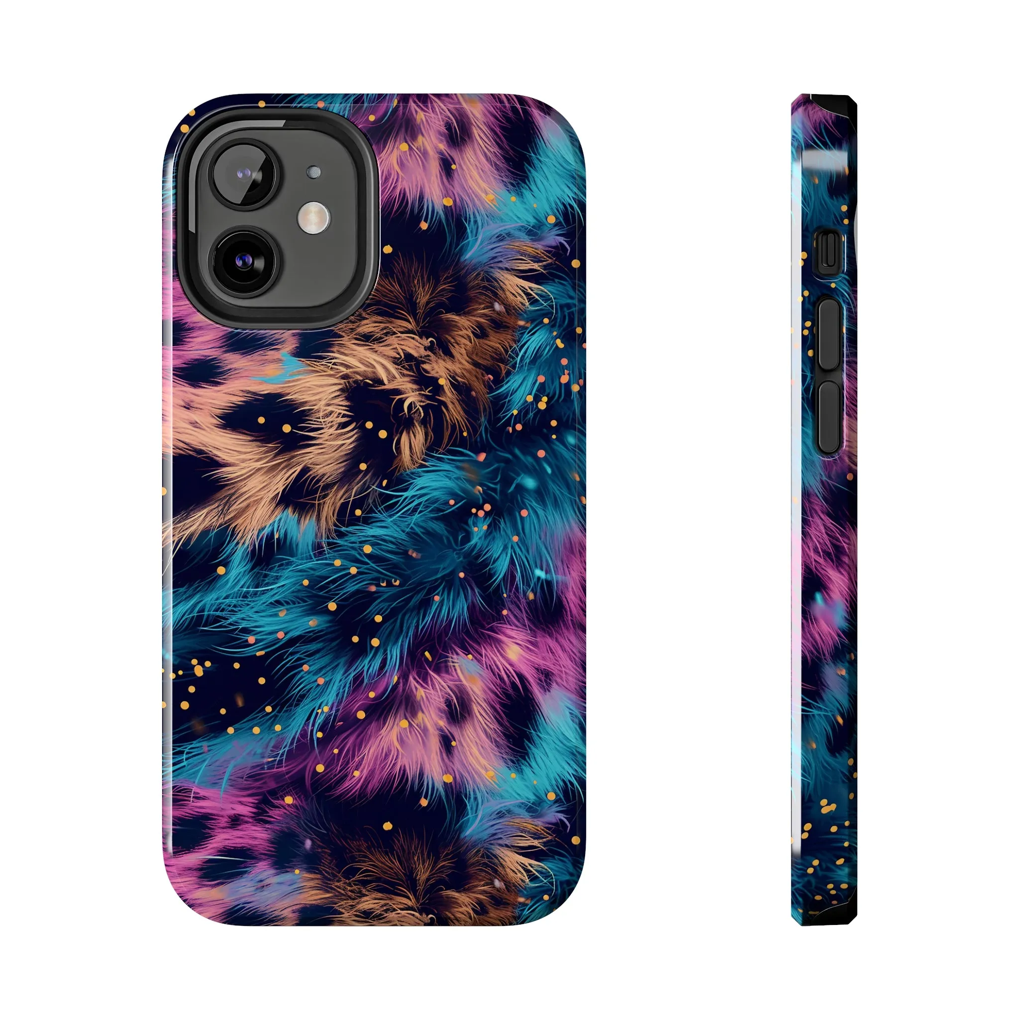 Multicolor unique leopard Pattern Design Tough Phone Case compatible with a large variety of iPhone models, Gift, Phone Case