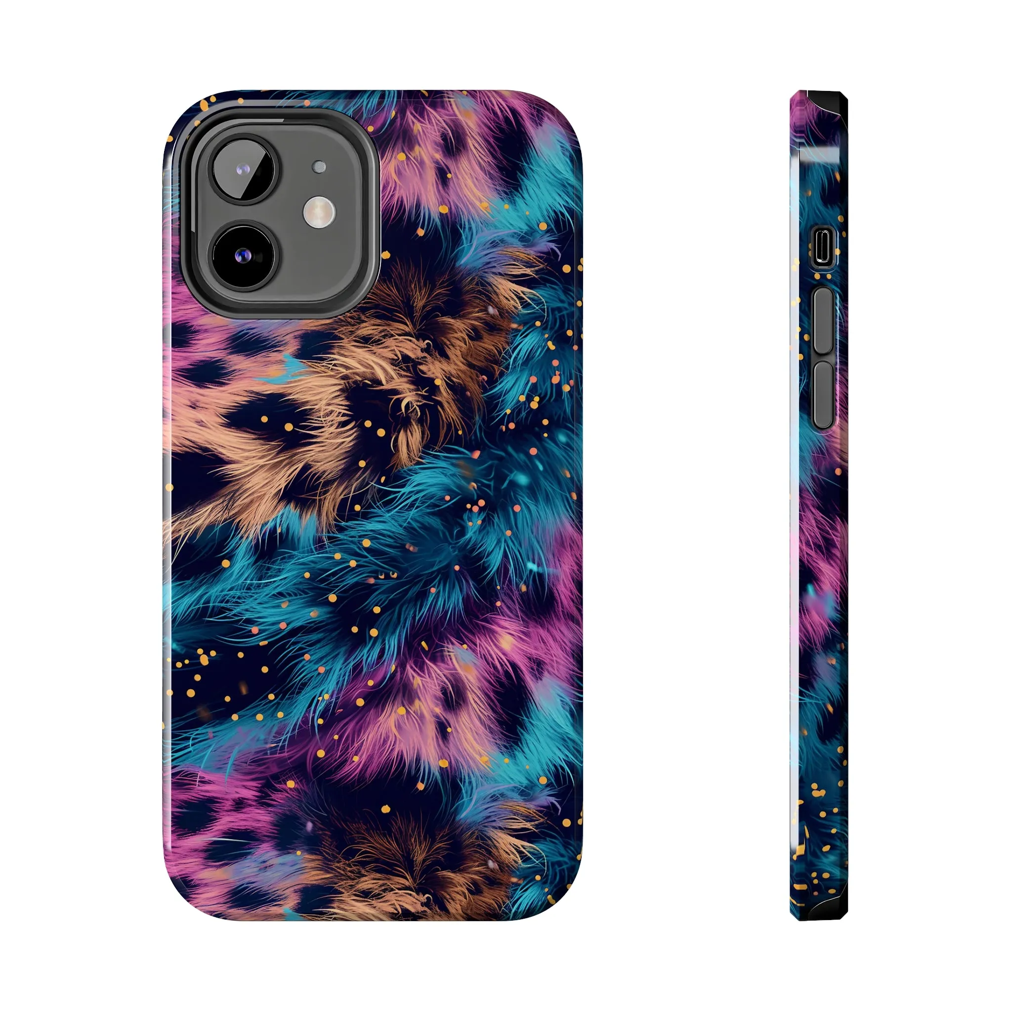 Multicolor unique leopard Pattern Design Tough Phone Case compatible with a large variety of iPhone models, Gift, Phone Case