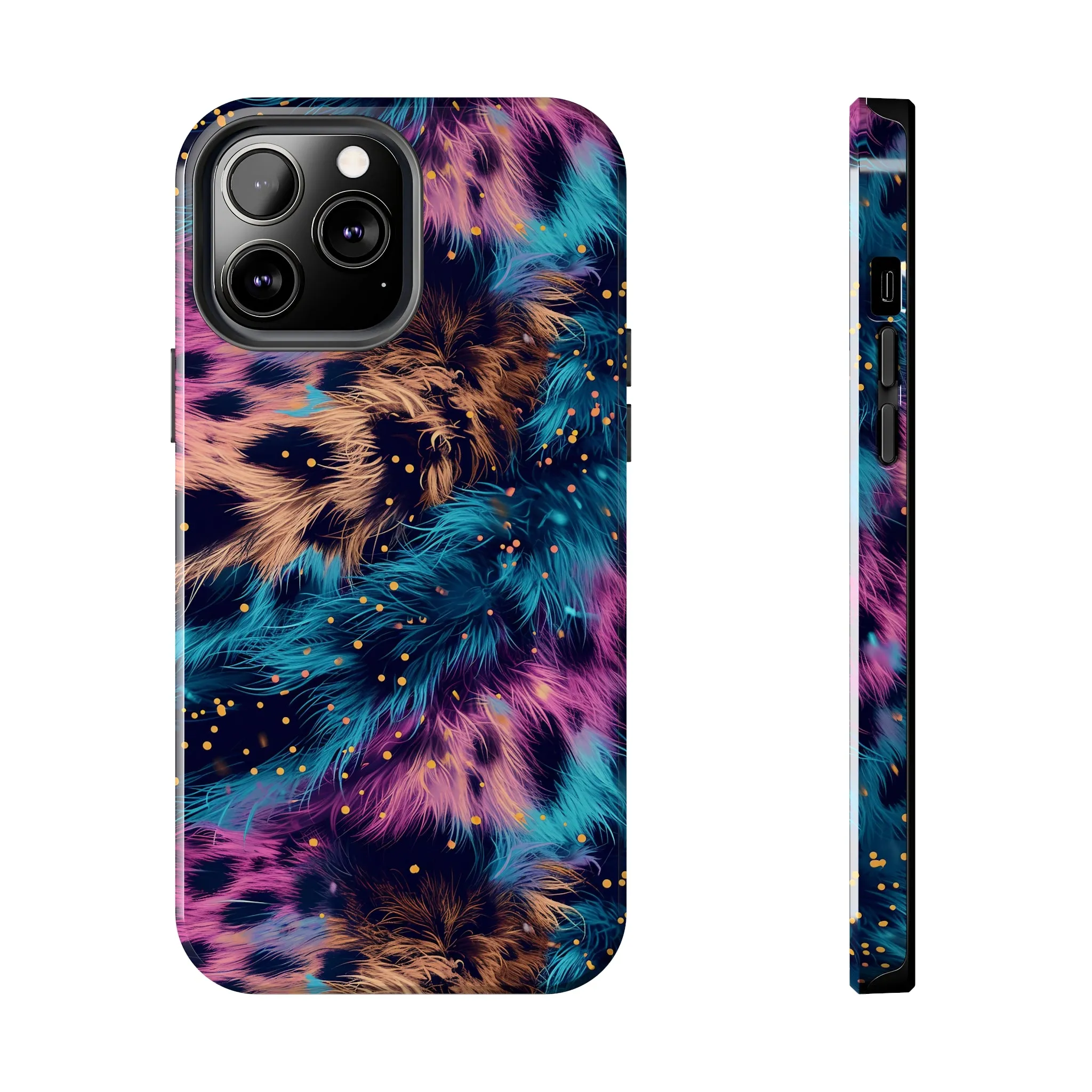 Multicolor unique leopard Pattern Design Tough Phone Case compatible with a large variety of iPhone models, Gift, Phone Case