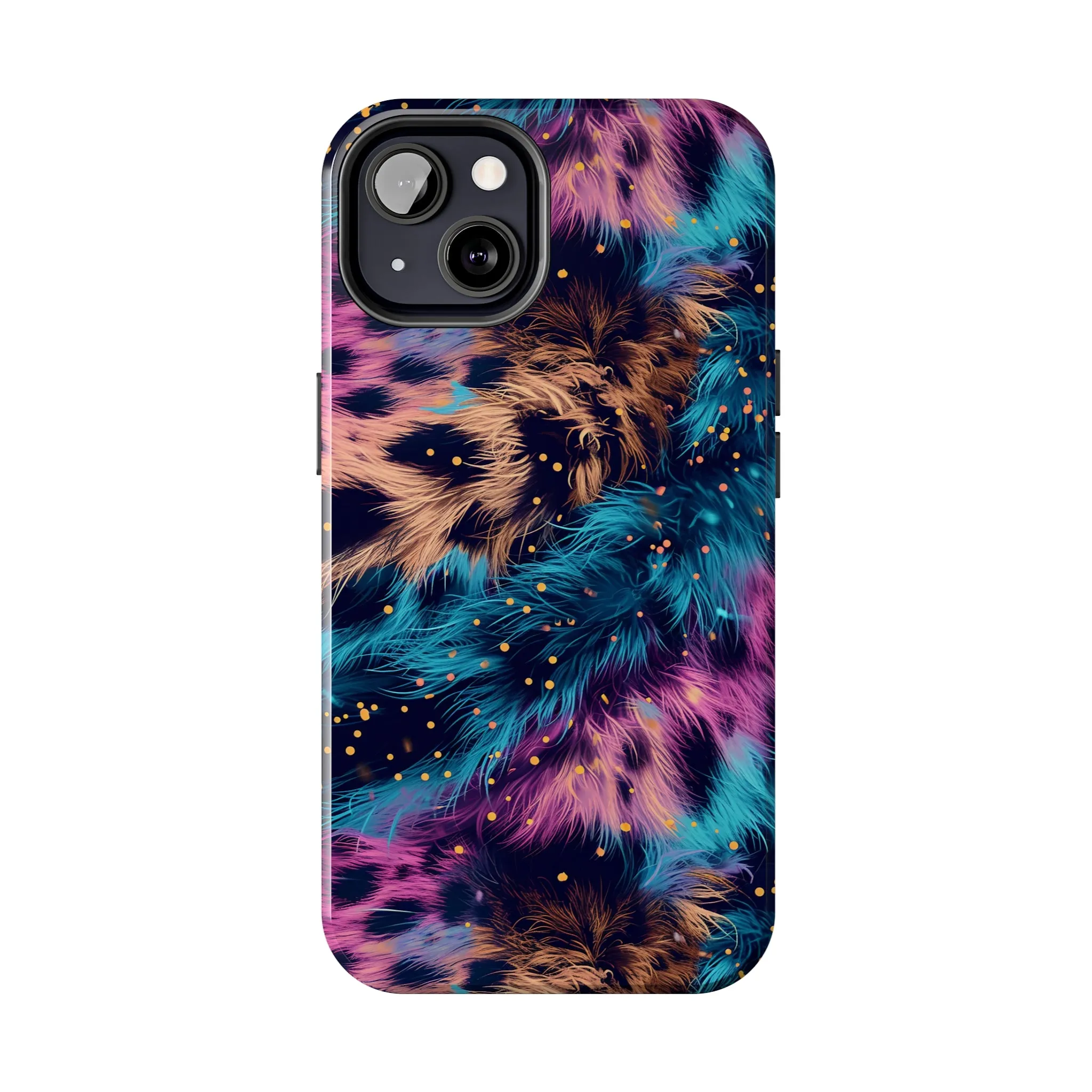 Multicolor unique leopard Pattern Design Tough Phone Case compatible with a large variety of iPhone models, Gift, Phone Case