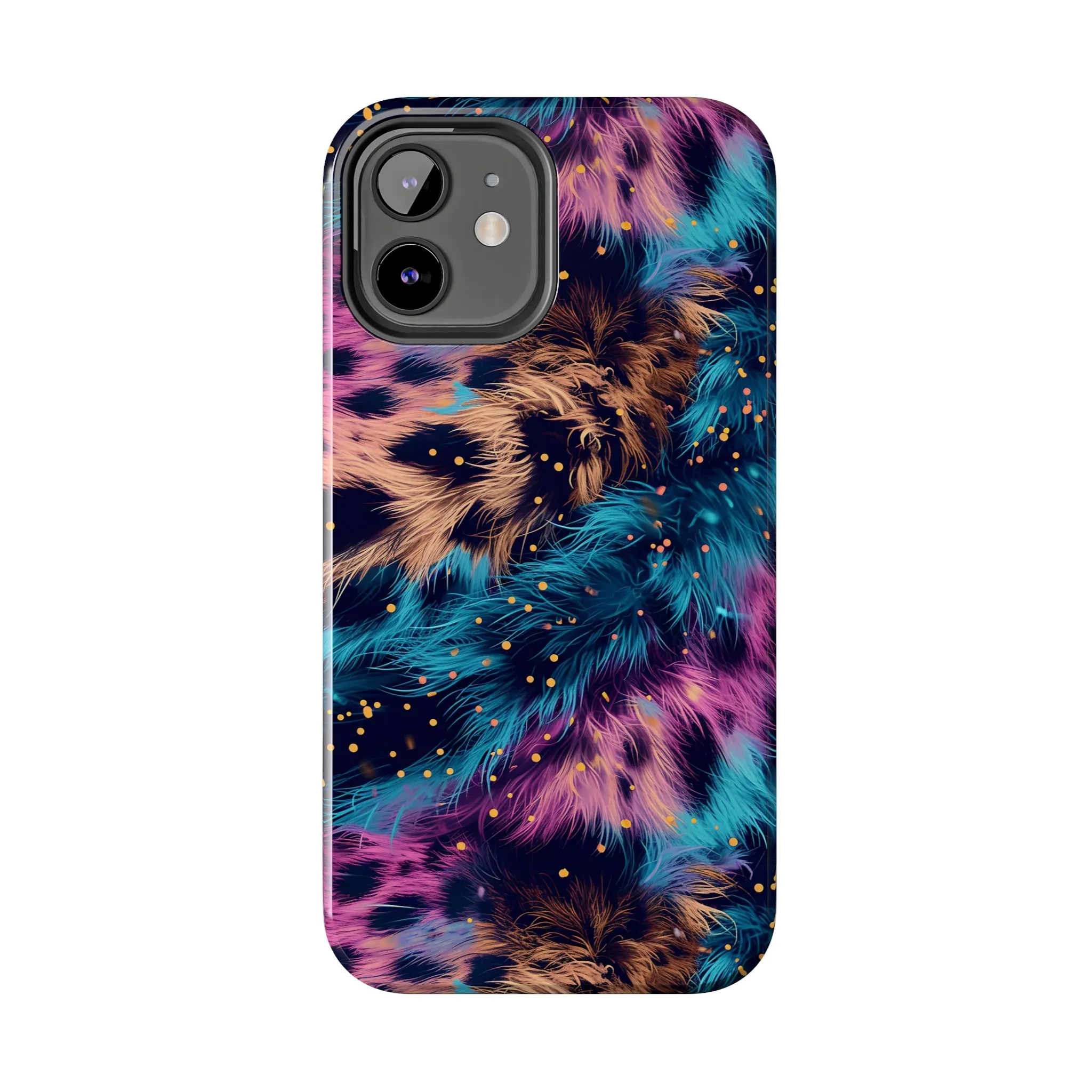 Multicolor unique leopard Pattern Design Tough Phone Case compatible with a large variety of iPhone models, Gift, Phone Case