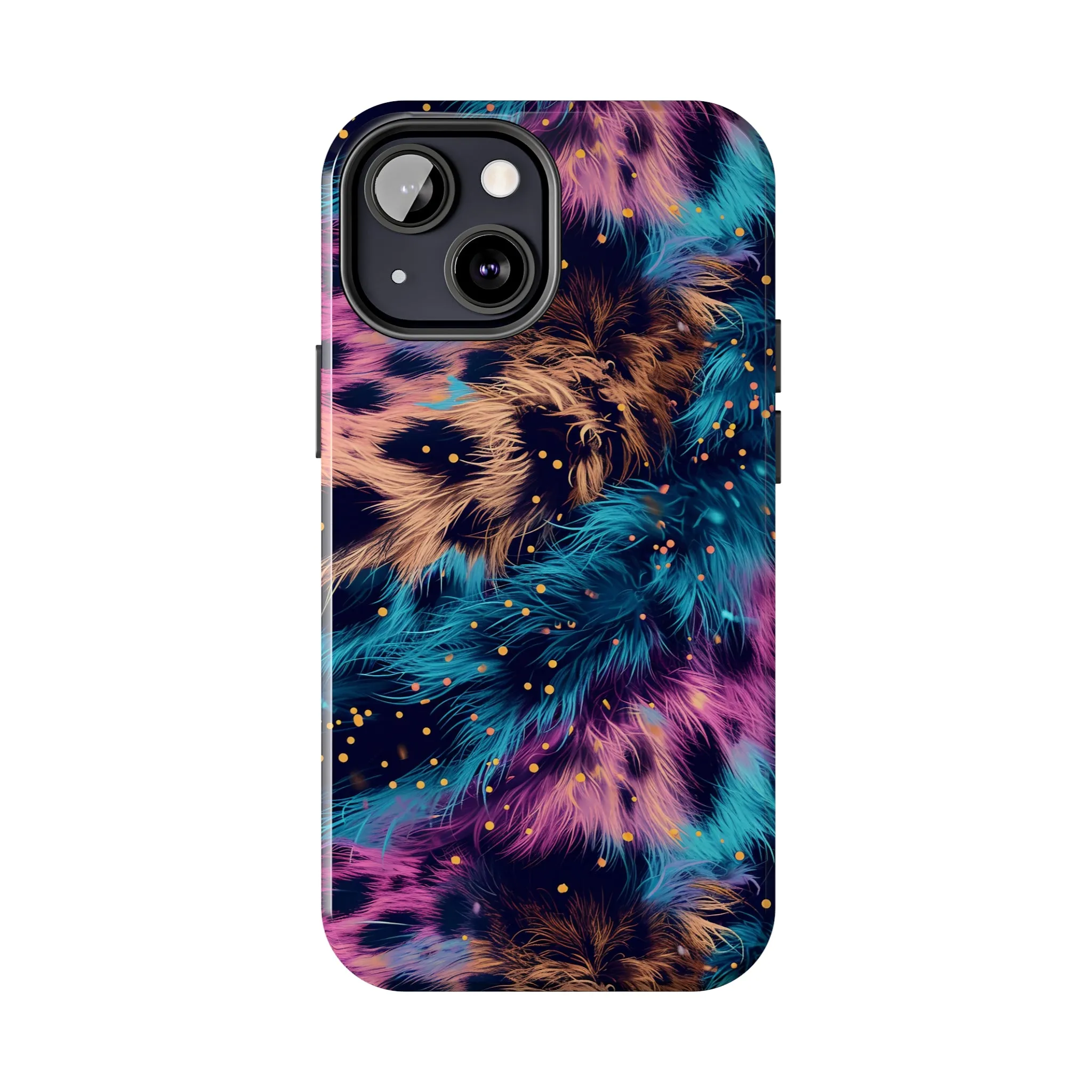 Multicolor unique leopard Pattern Design Tough Phone Case compatible with a large variety of iPhone models, Gift, Phone Case