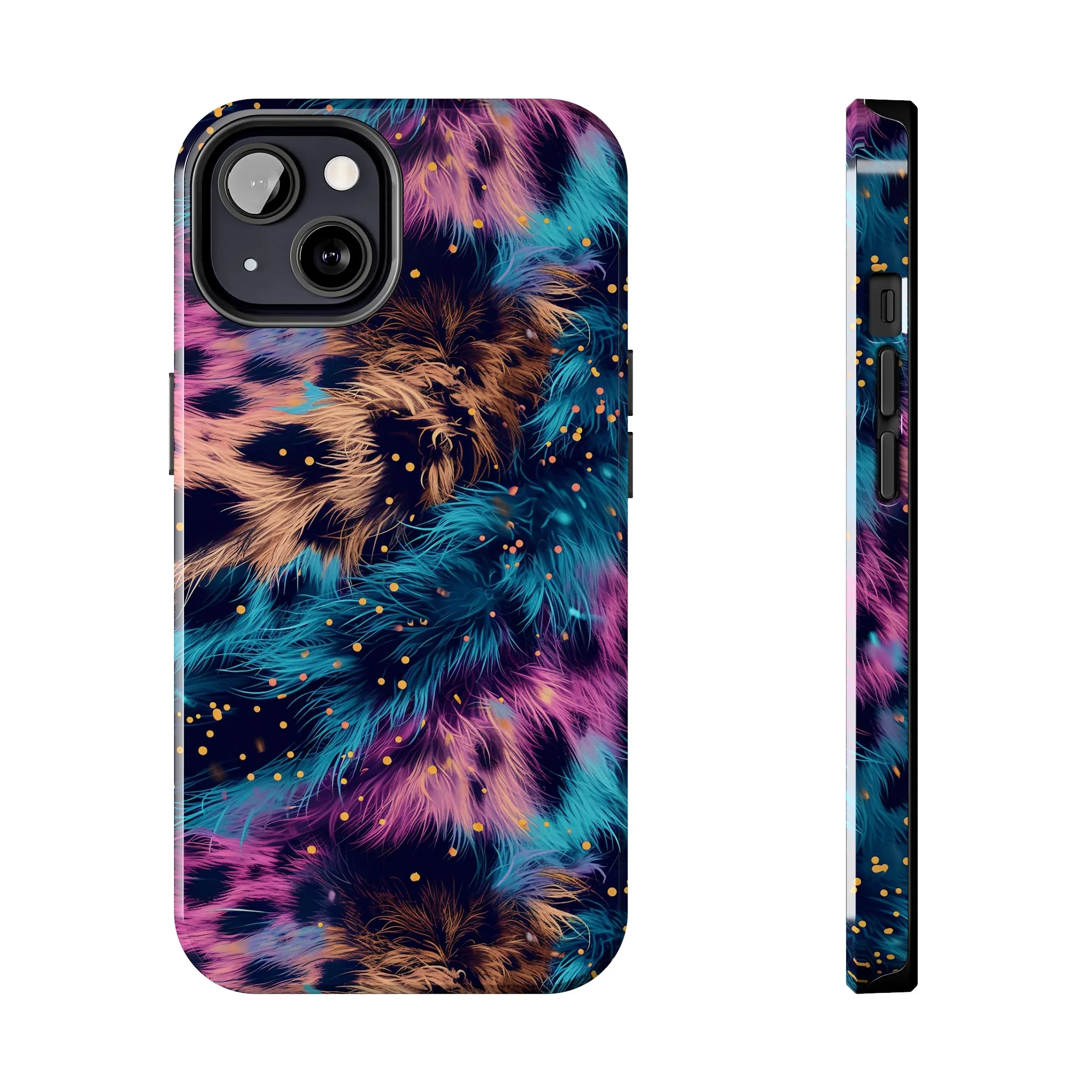 Multicolor unique leopard Pattern Design Tough Phone Case compatible with a large variety of iPhone models, Gift, Phone Case