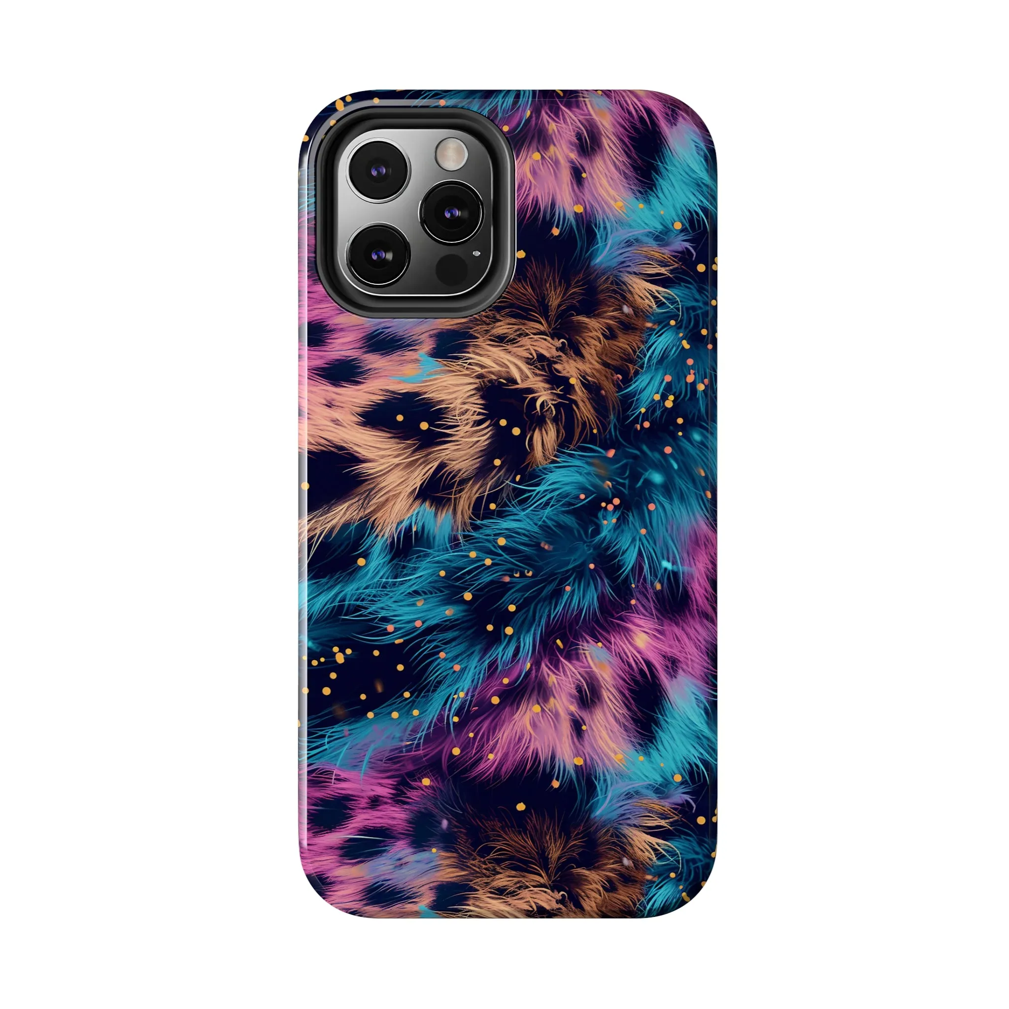 Multicolor unique leopard Pattern Design Tough Phone Case compatible with a large variety of iPhone models, Gift, Phone Case