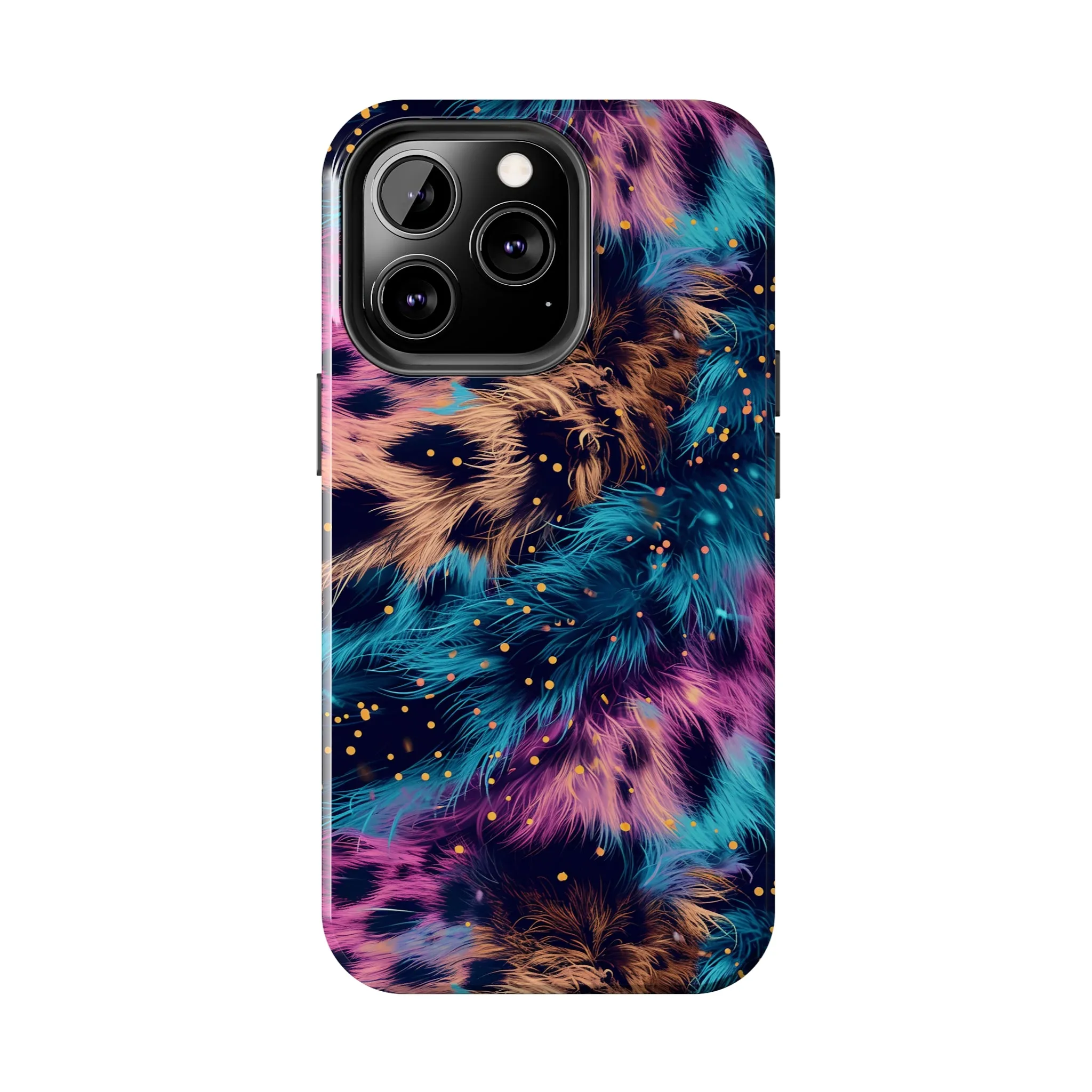 Multicolor unique leopard Pattern Design Tough Phone Case compatible with a large variety of iPhone models, Gift, Phone Case