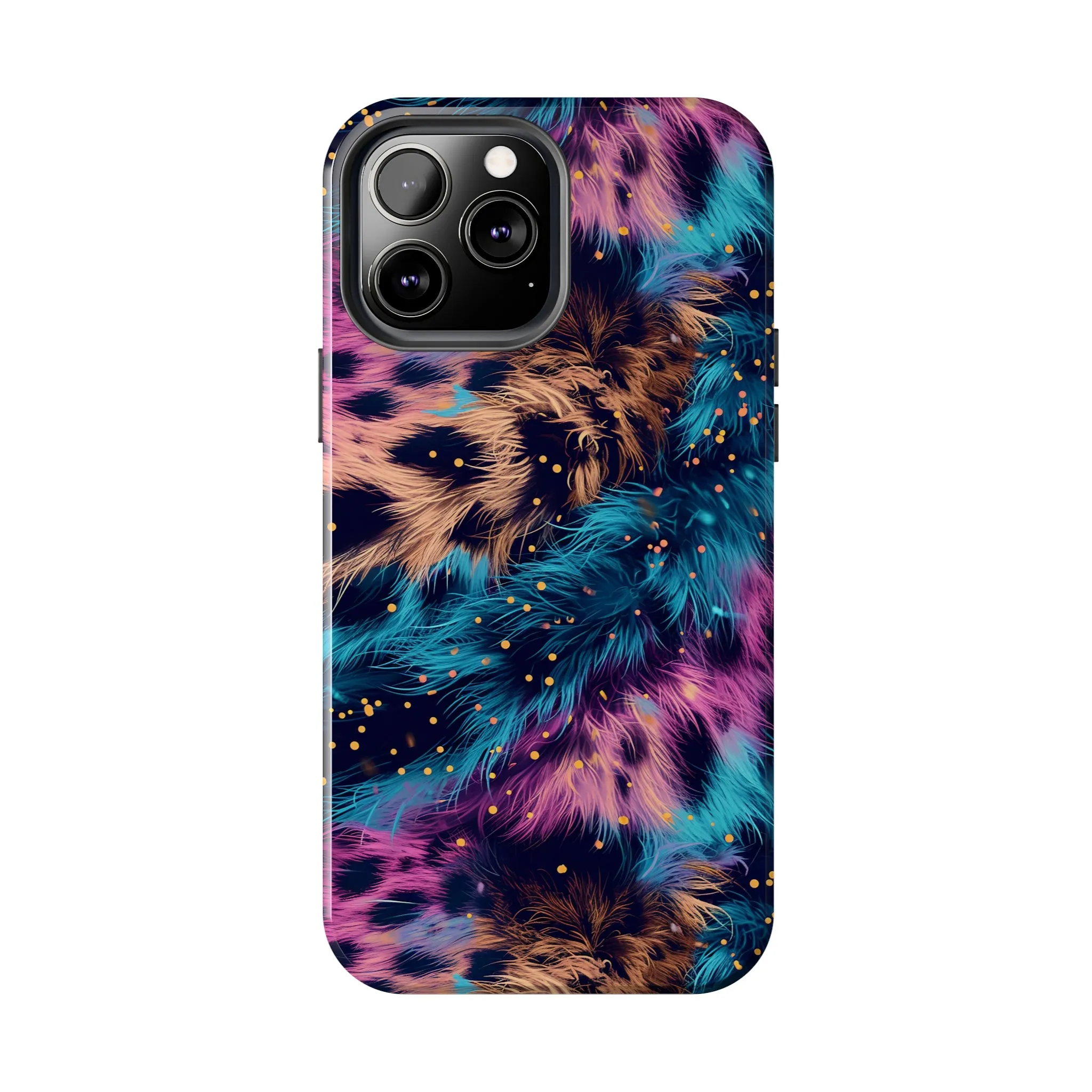 Multicolor unique leopard Pattern Design Tough Phone Case compatible with a large variety of iPhone models, Gift, Phone Case