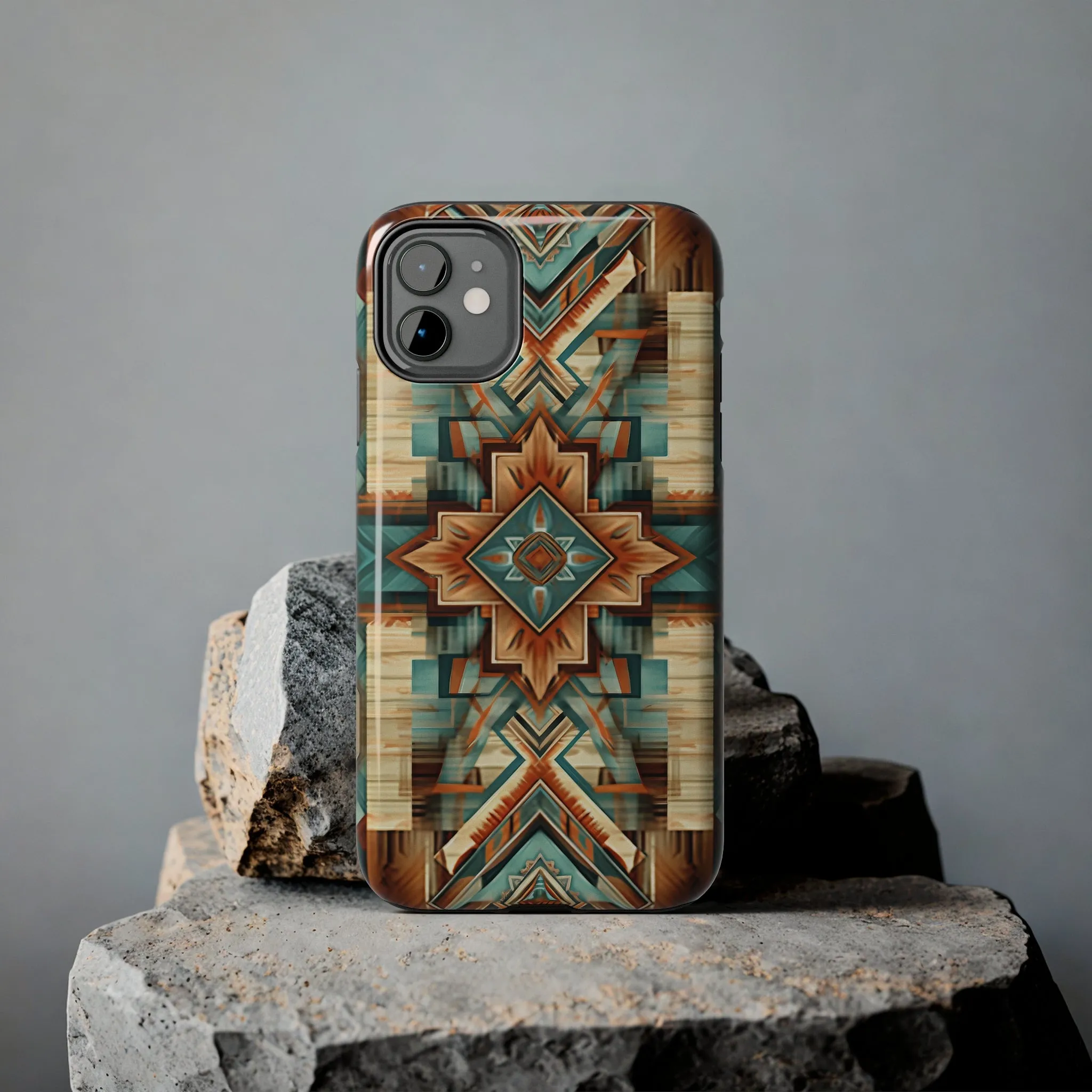 Native American Pattern Design Tough Phone Case compatible with a large variety of iPhone models, Gift, Phone Case