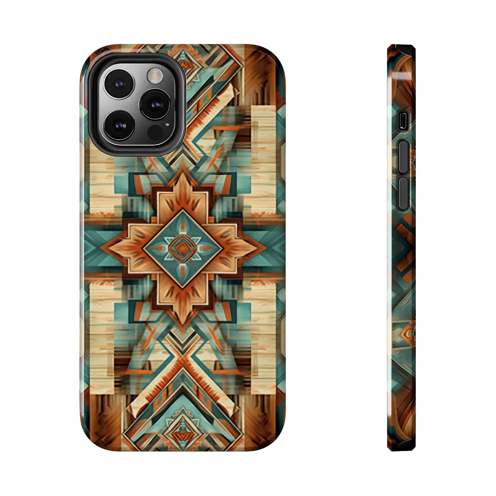 Native American Pattern Design Tough Phone Case compatible with a large variety of iPhone models, Gift, Phone Case